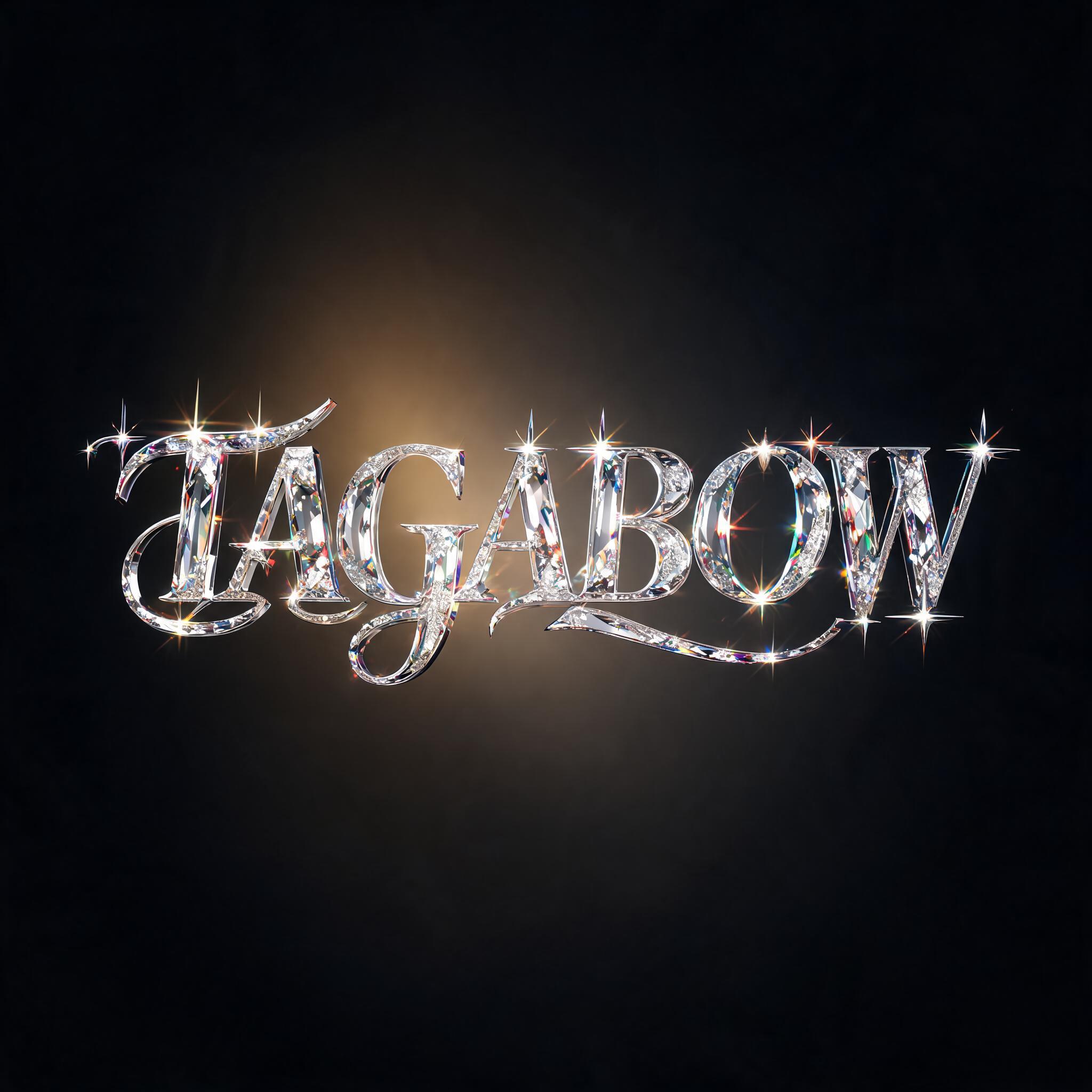 "TAGABOW" — Glass Crystal | AI Text Effect Generator