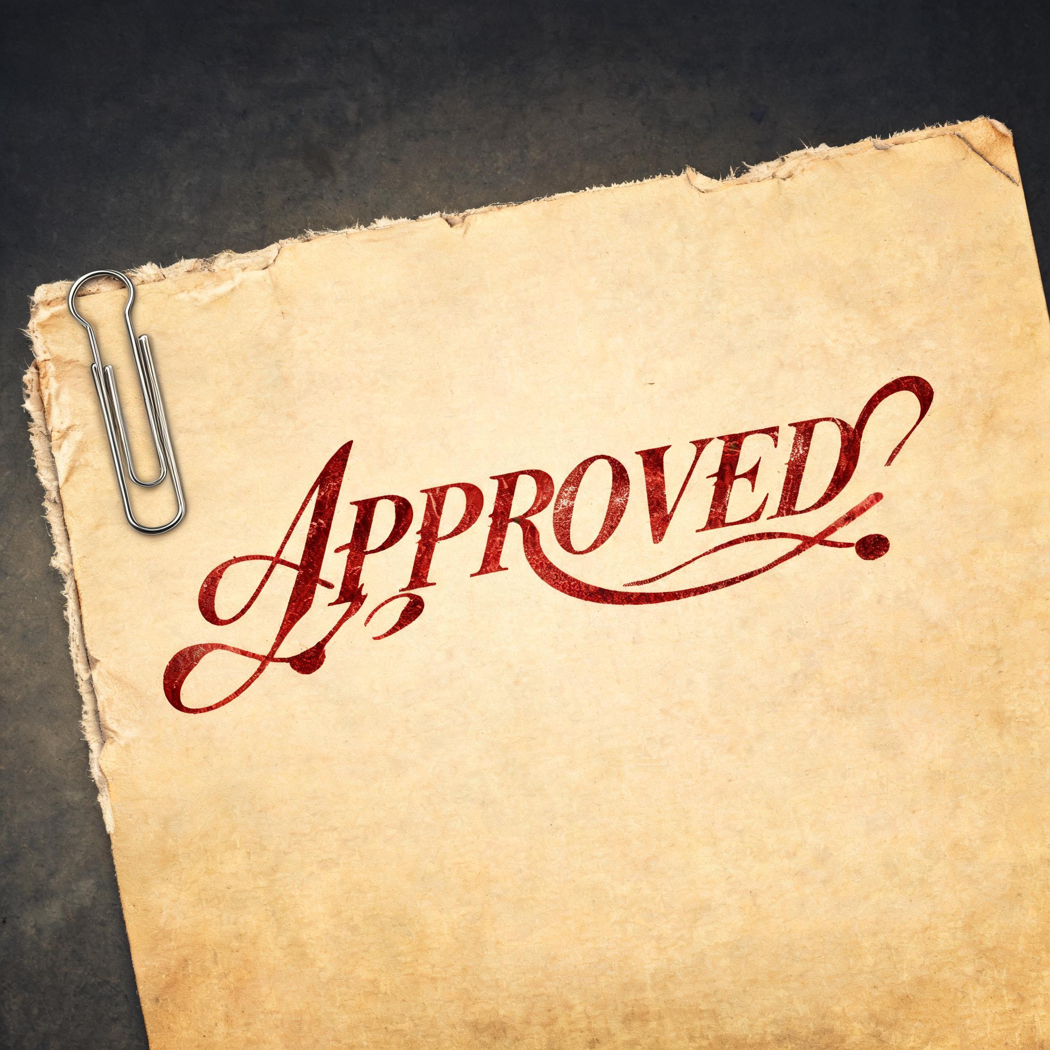 "APPROVED" — Vintage | AI Text Effect Generator