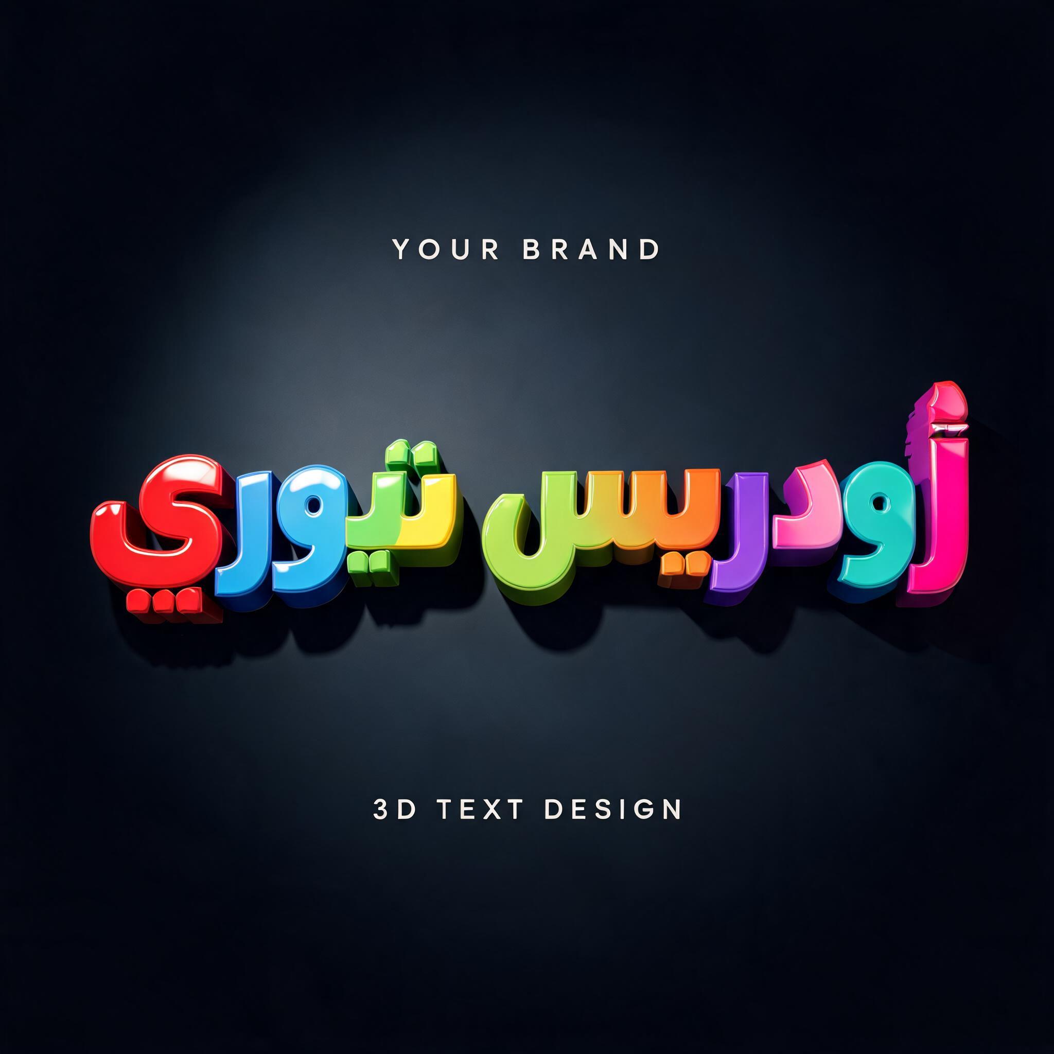 "ئیدریس نوری" — 3d Bold | AI Text Effect Generator