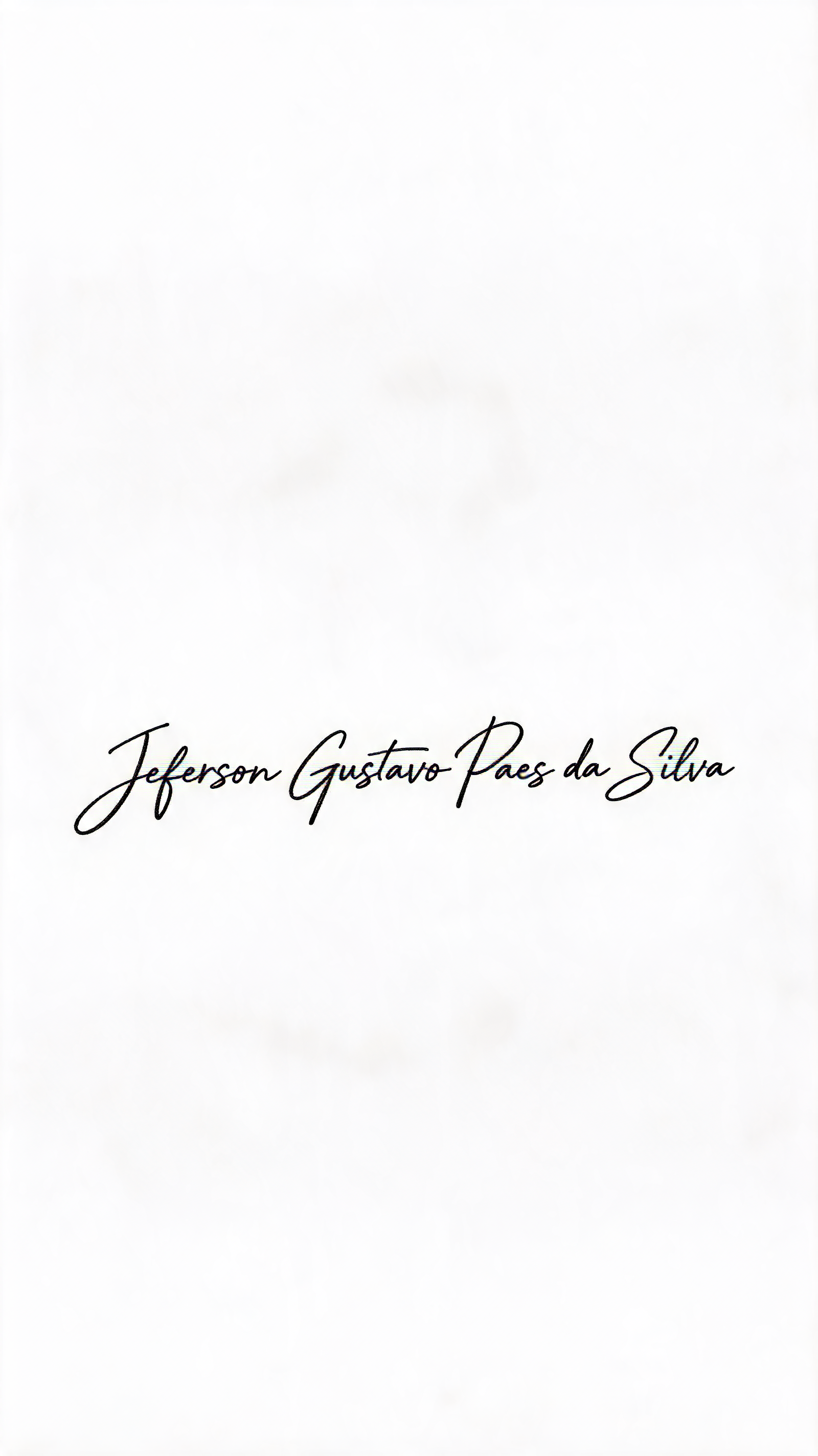 "Jeferson Gustavo Paes da Silva" — Cursive Signature text effect