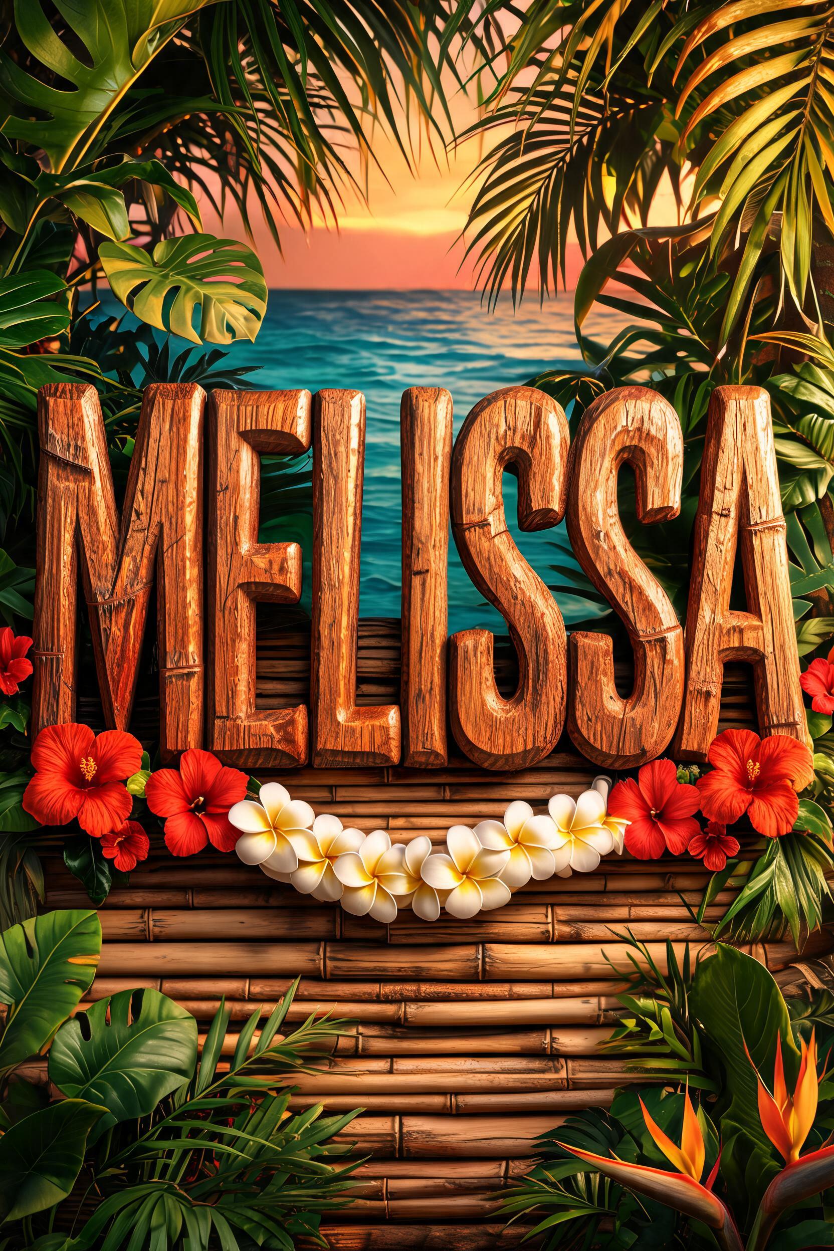 "Melissa" — Hawaiian | AI Text Effect Generator