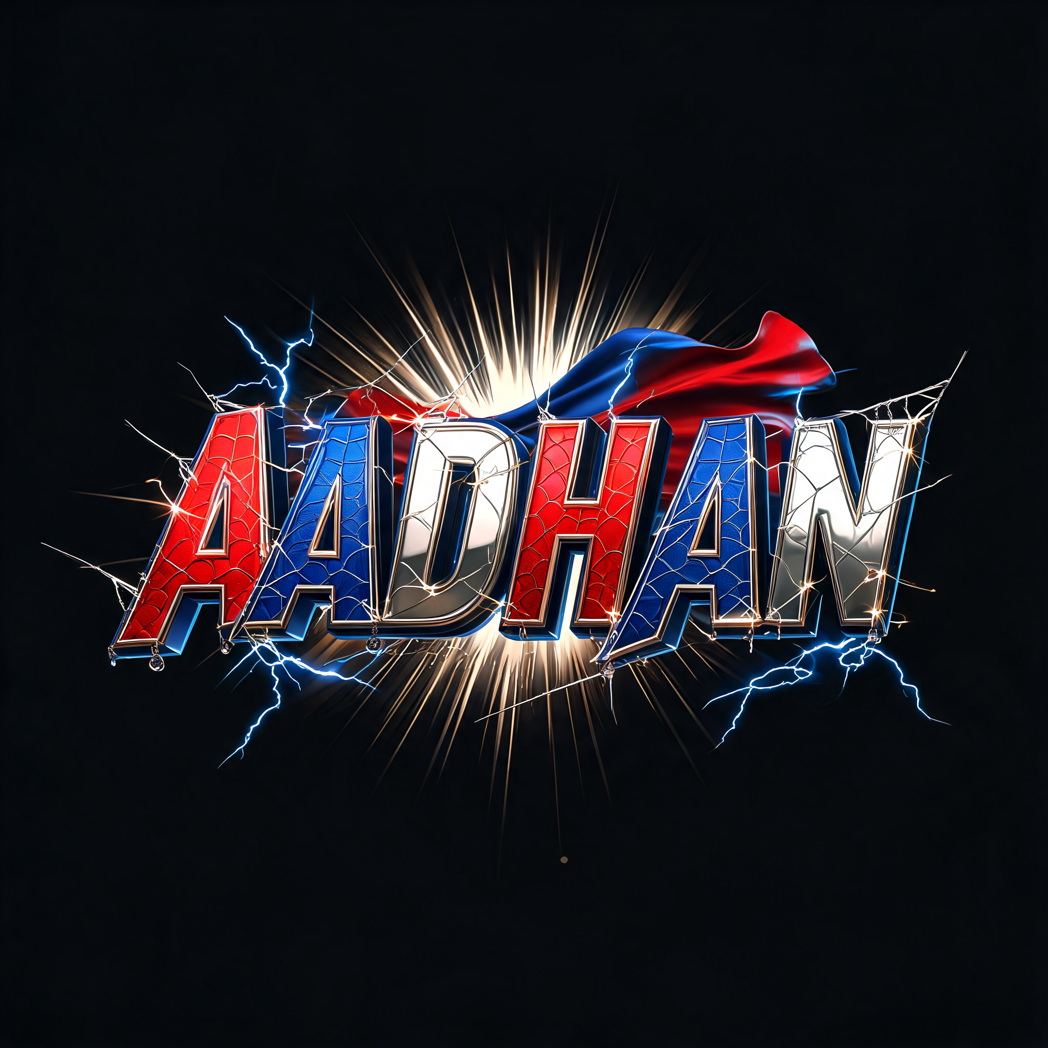 "AADHAN" — Spider Hero | AI Text Effect Generator