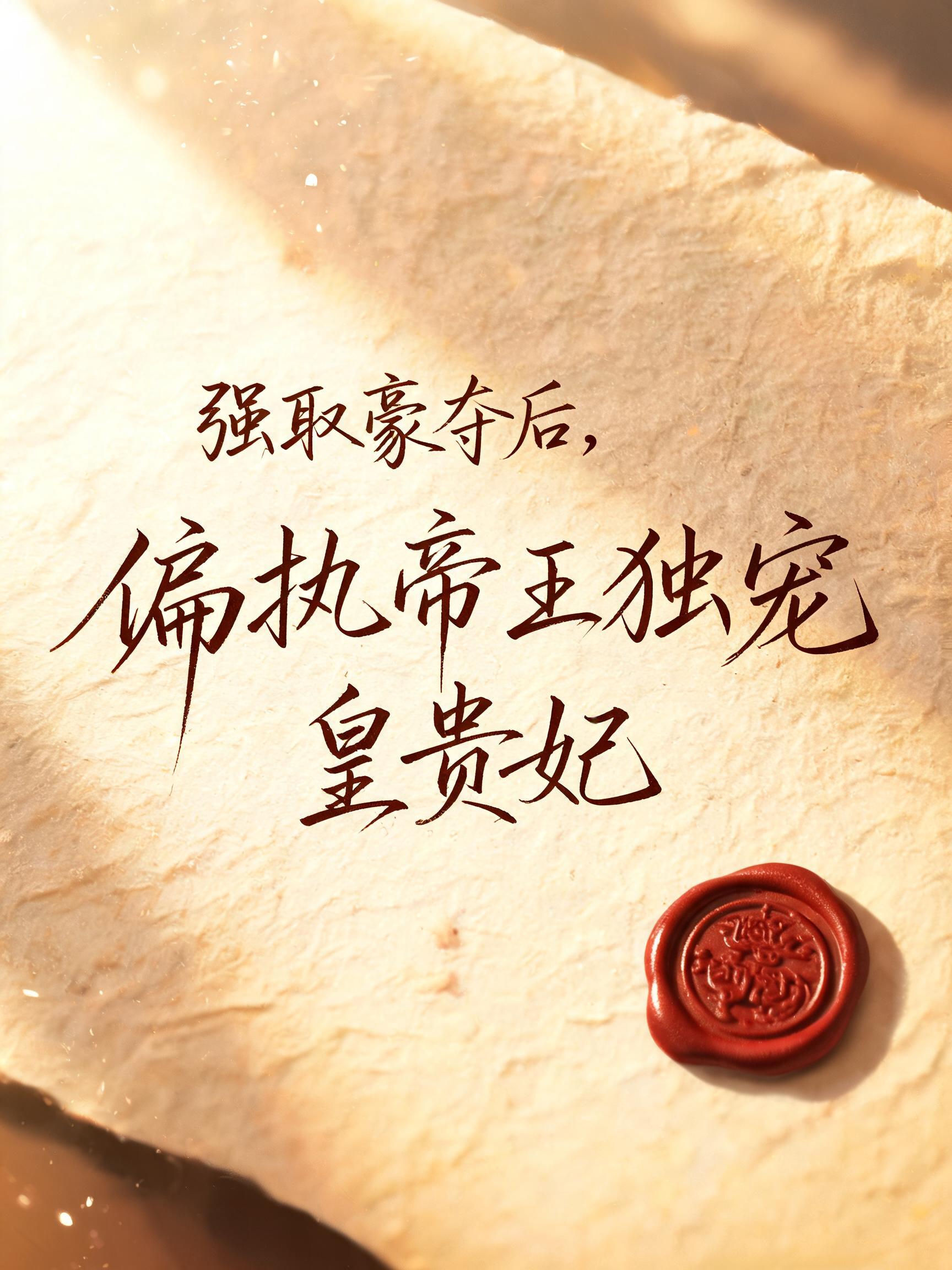 "强取豪夺后，偏执帝王独宠皇贵妃" — Handwritten Script | AI Text Effect Generator