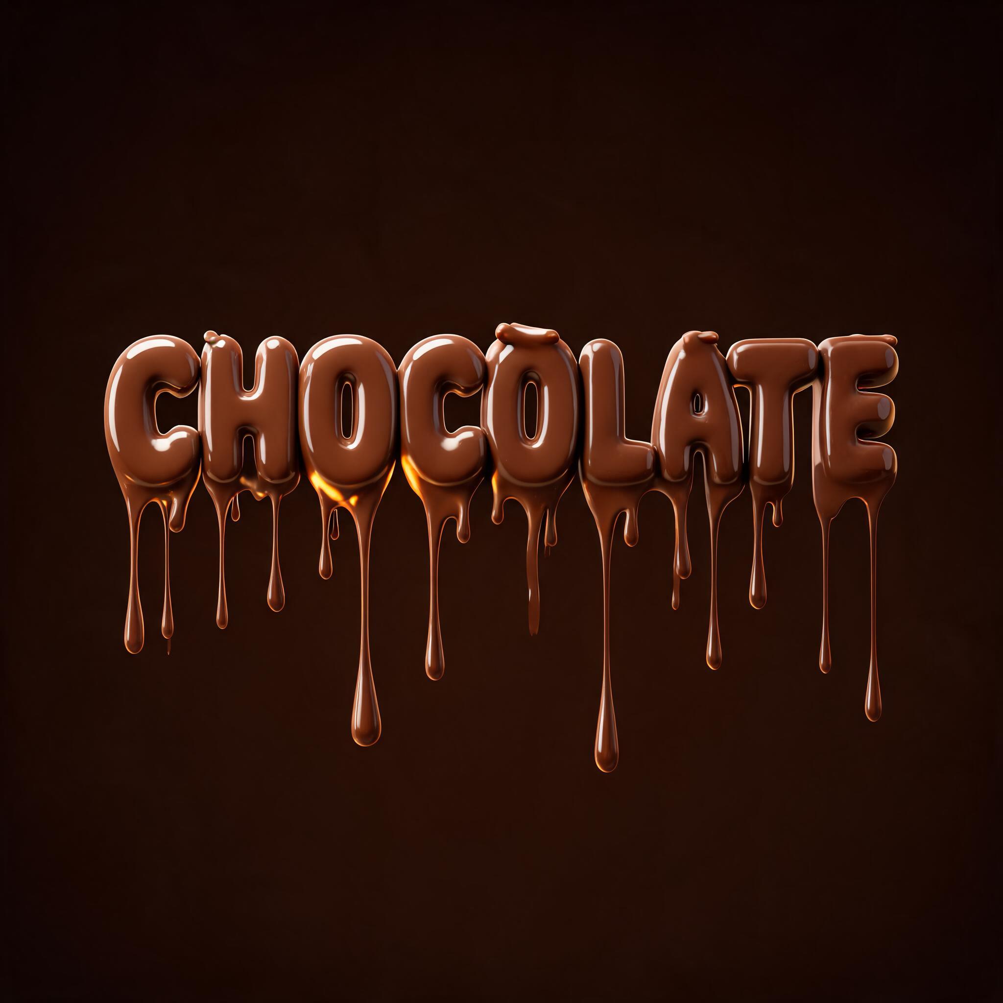 "Chocolate" — Drip Font Melting | AI Text Effect Generator