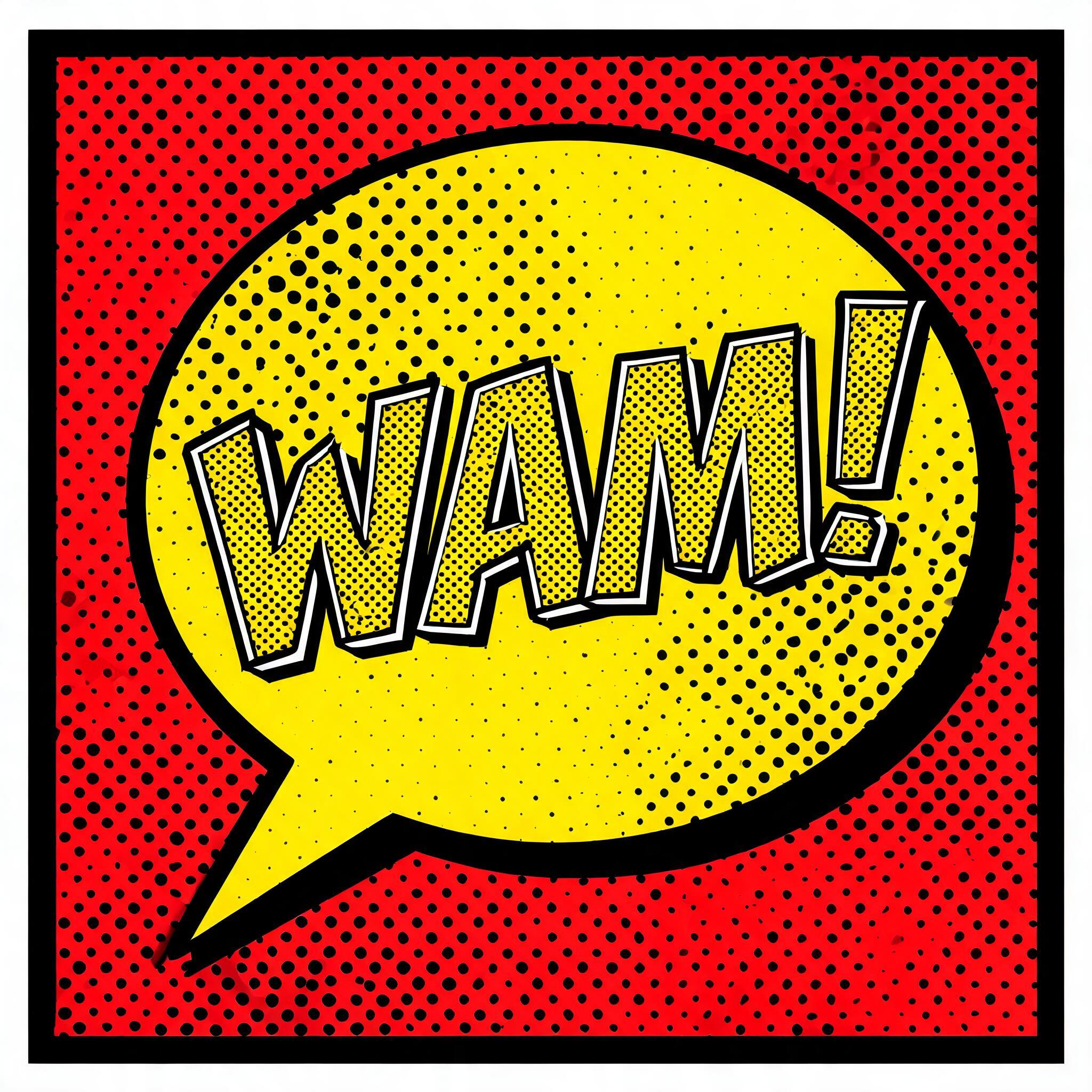 "WAM!" — Pop Art | AI Text Effect Generator