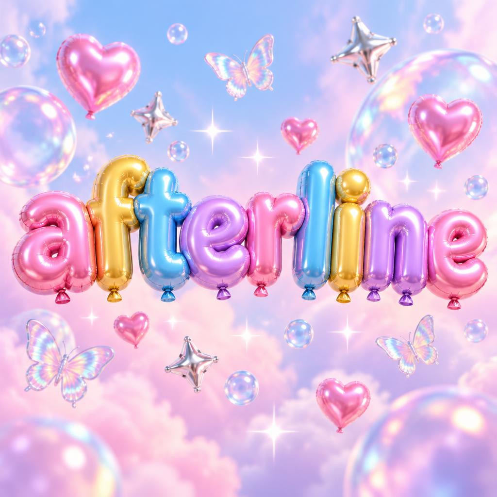 "afterline" — Y2k Bubbly | AI Text Effect Generator