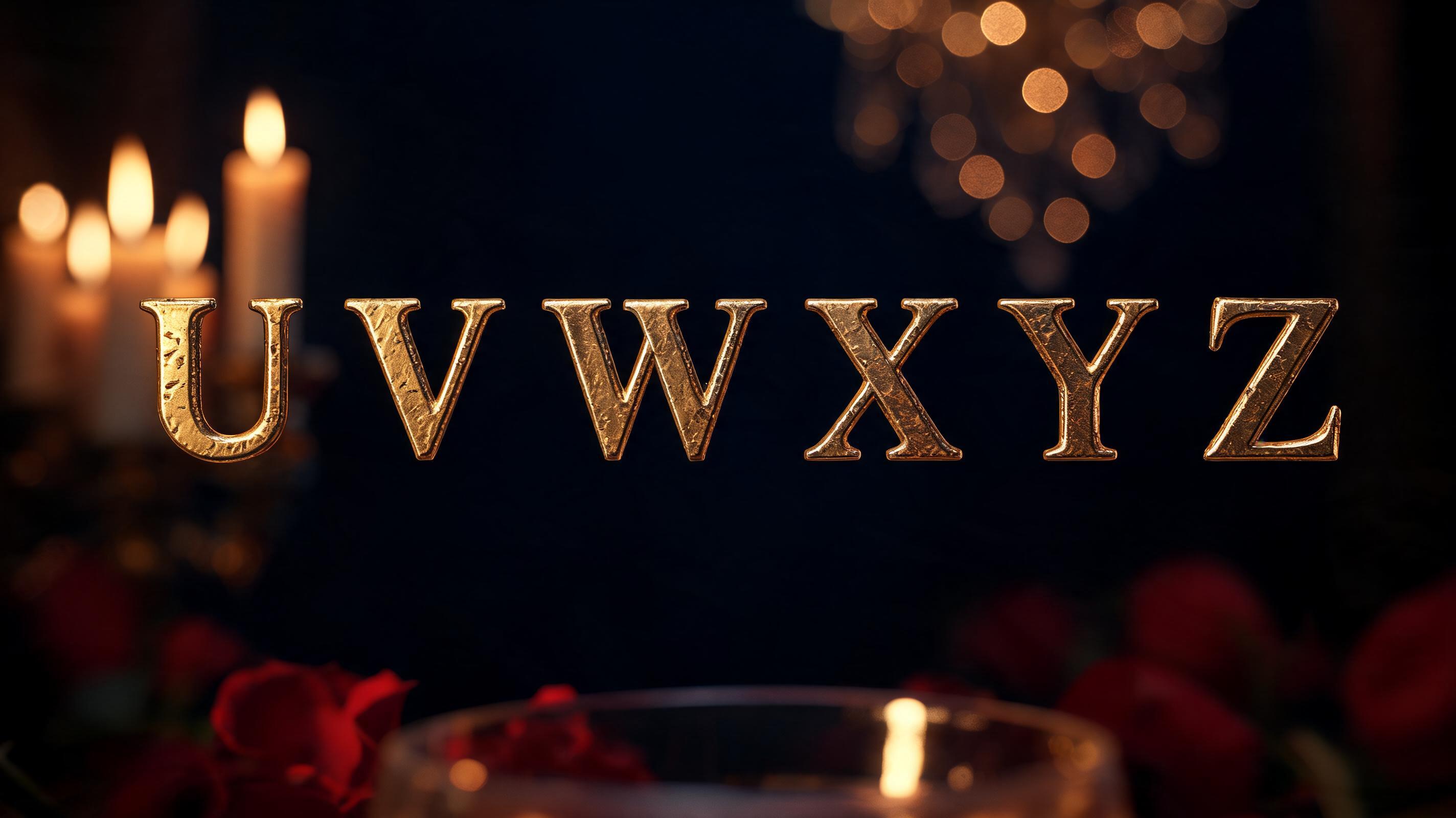 "U V W X Y Z" — Anniversary | AI Text Effect Generator