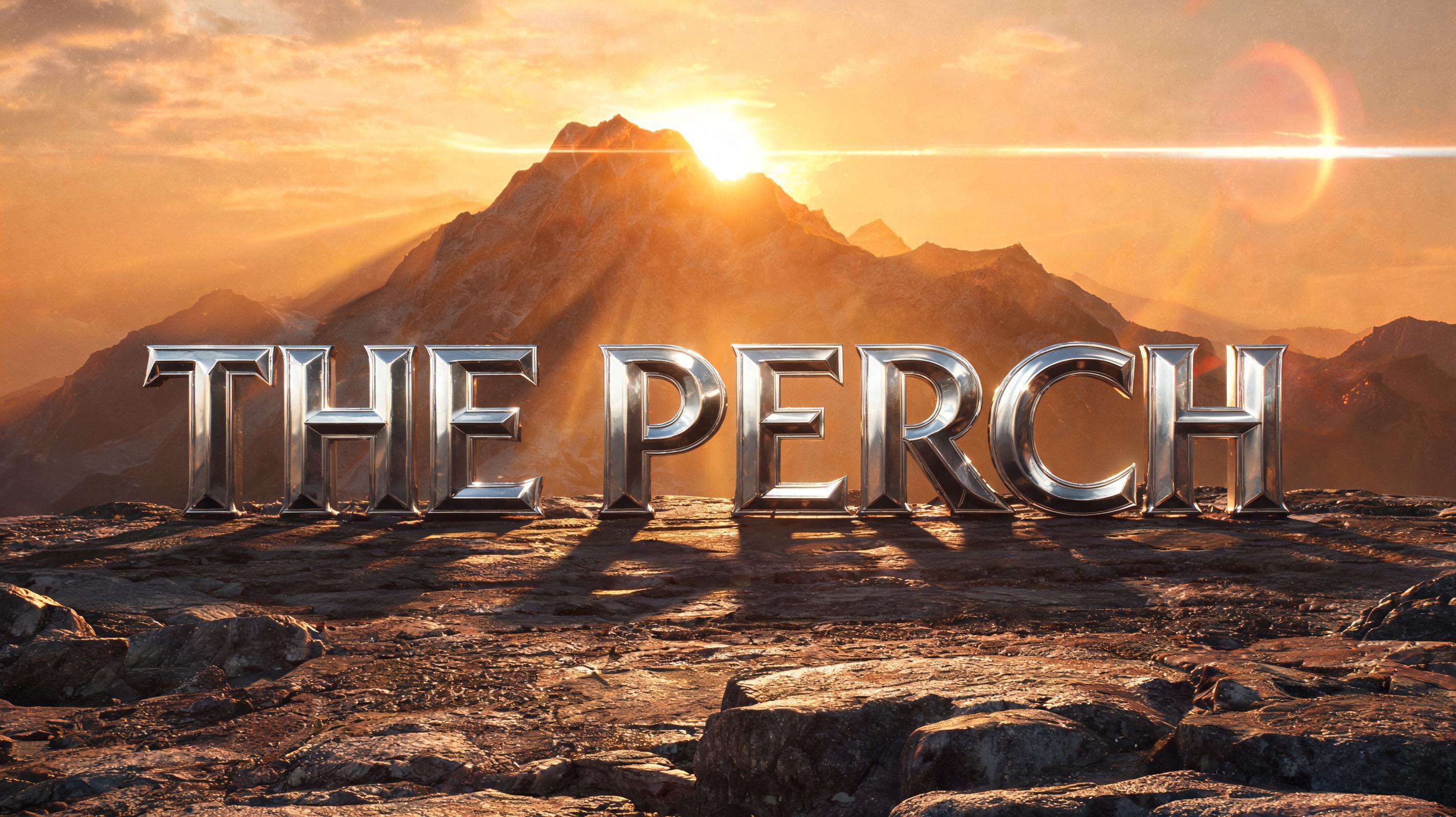 "THE PERCH" — Chrome Metal 3d | AI Text Effect Generator