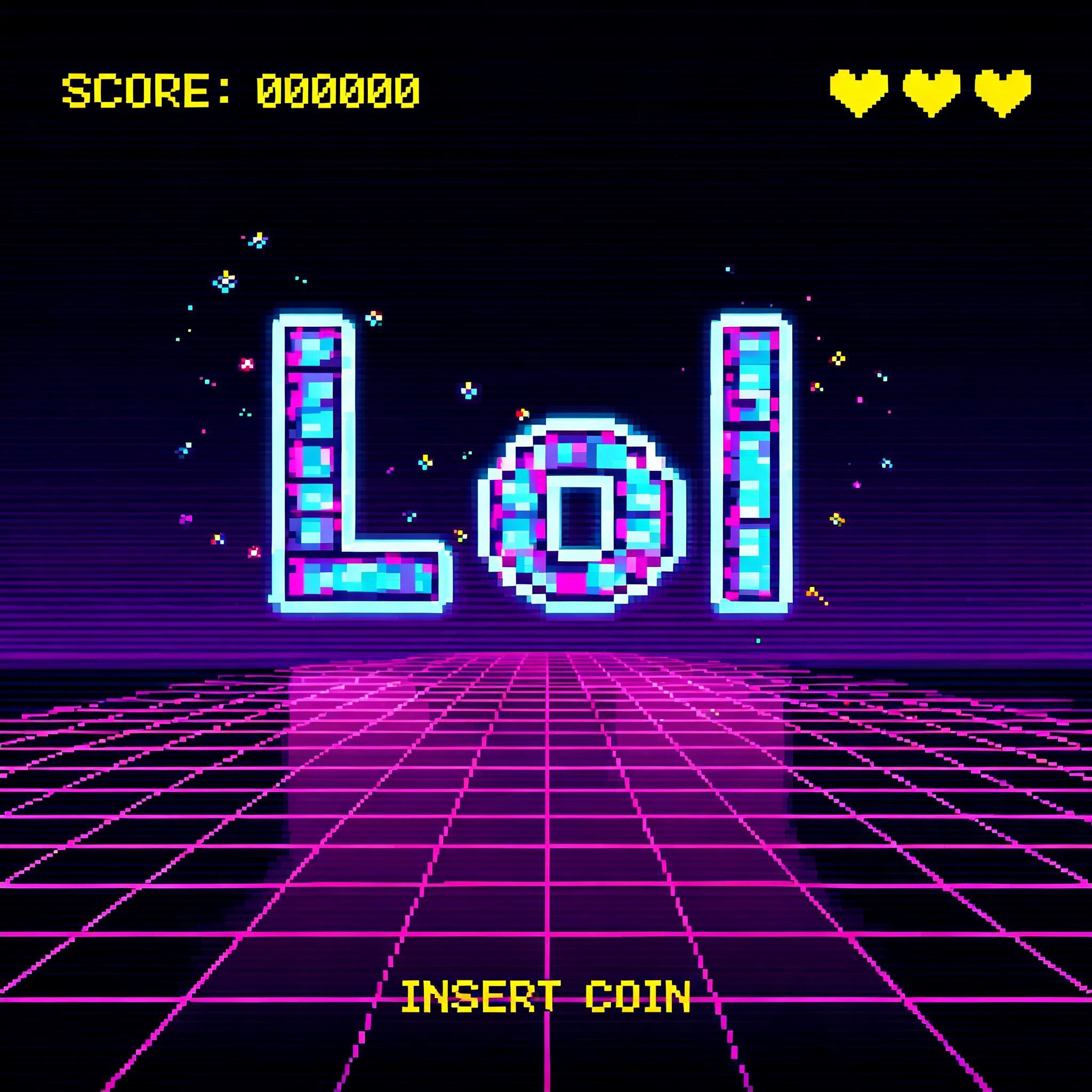"Lol" — Pixel Art | AI Text Effect Generator