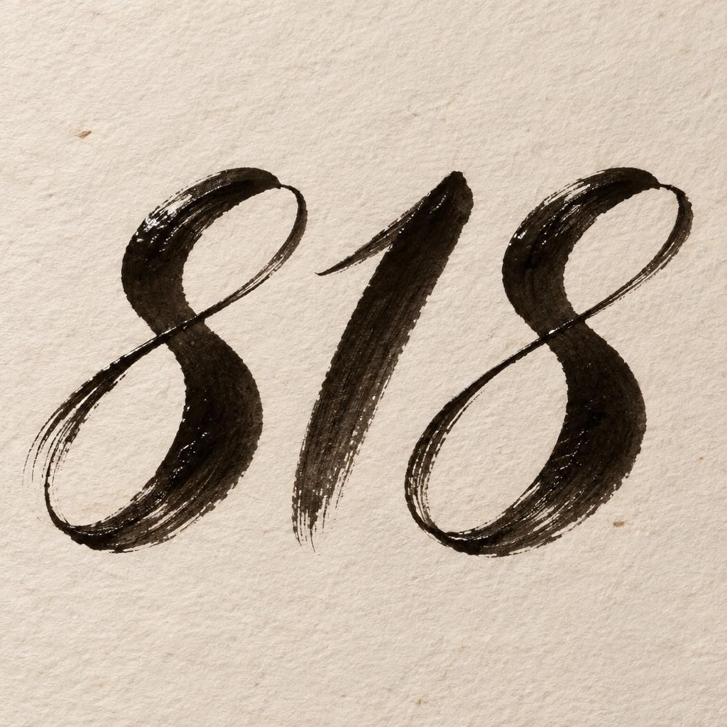 "818" — Brush Stroke | AI Text Effect Generator
