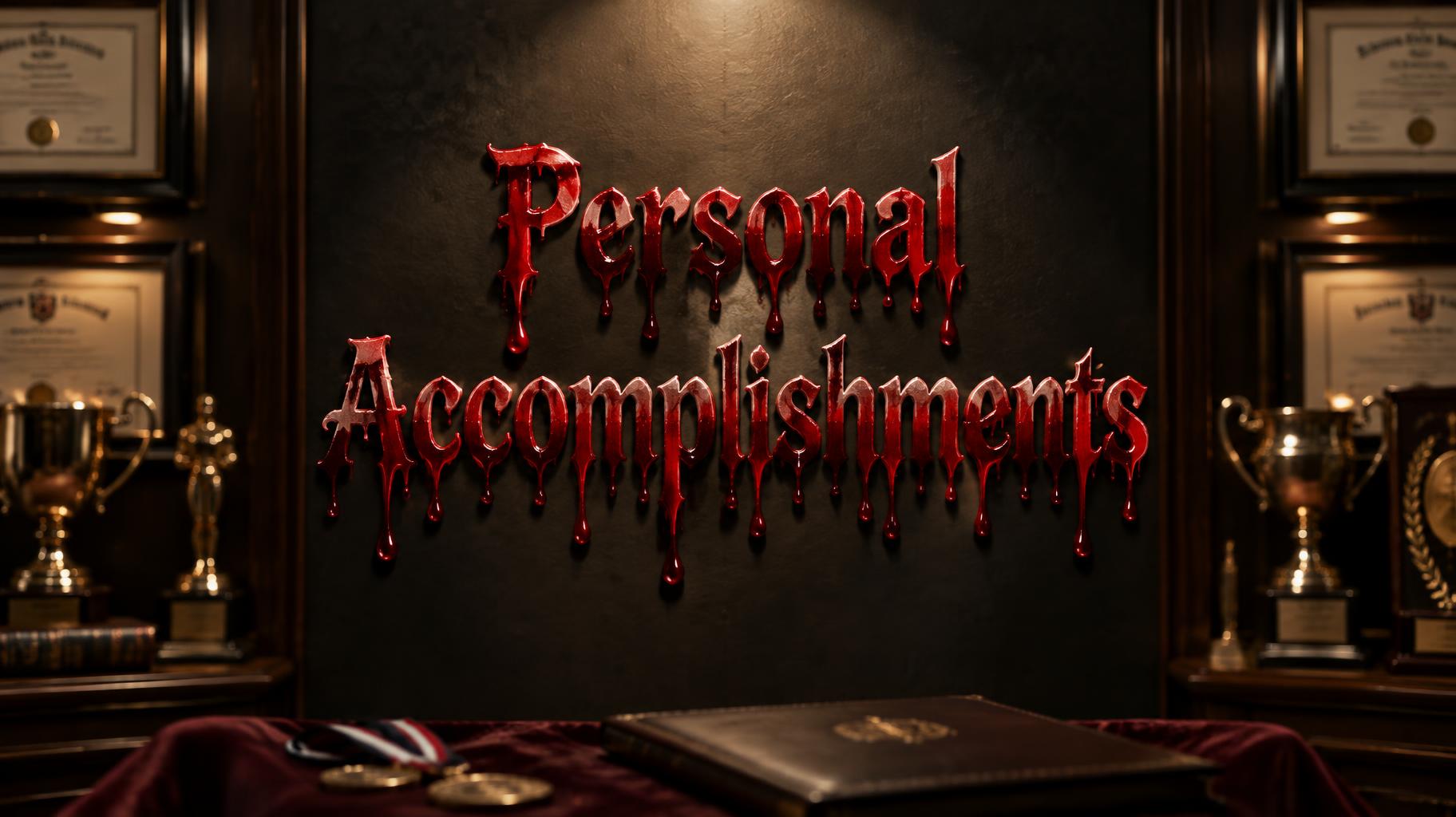 "Personal Accomplishments" —  | AI Text Effect Generator