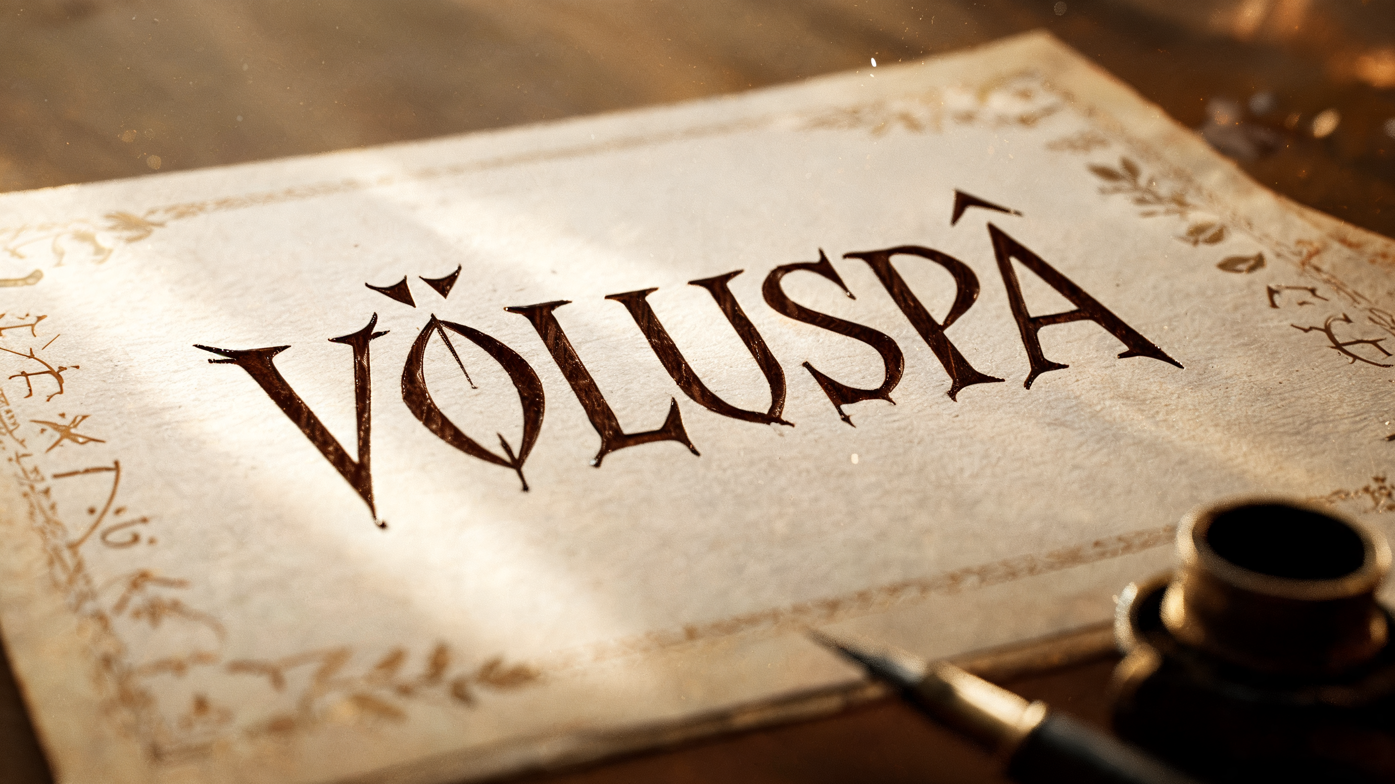 "Völuspá" — Handwritten Script | AI Text Effect Generator