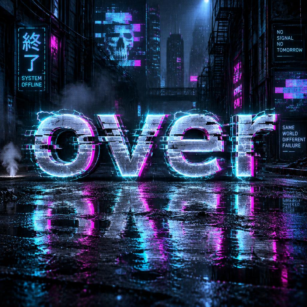 "over" — Cyberpunk | AI Text Effect Generator