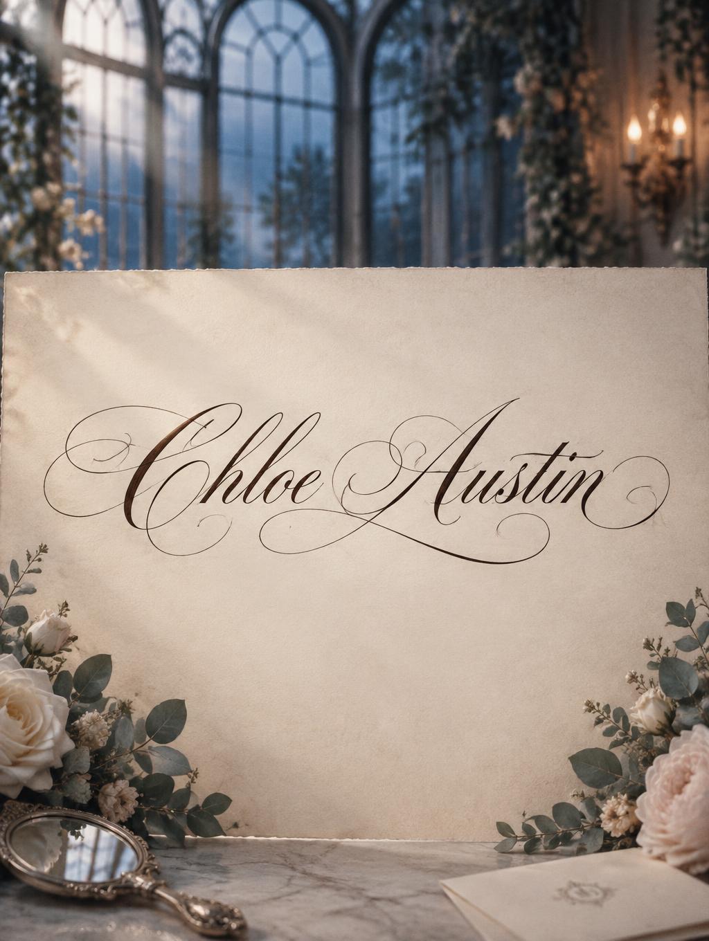 "Chloe Austin" —  | AI Text Effect Generator