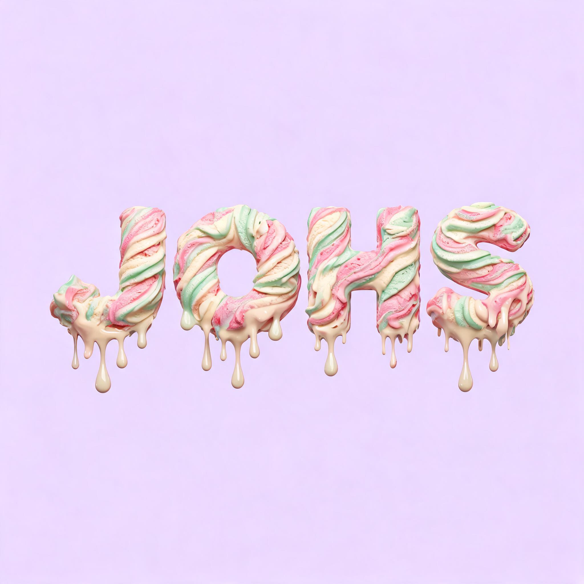 "JOHS" — Drip Font Ice | AI Text Effect Generator