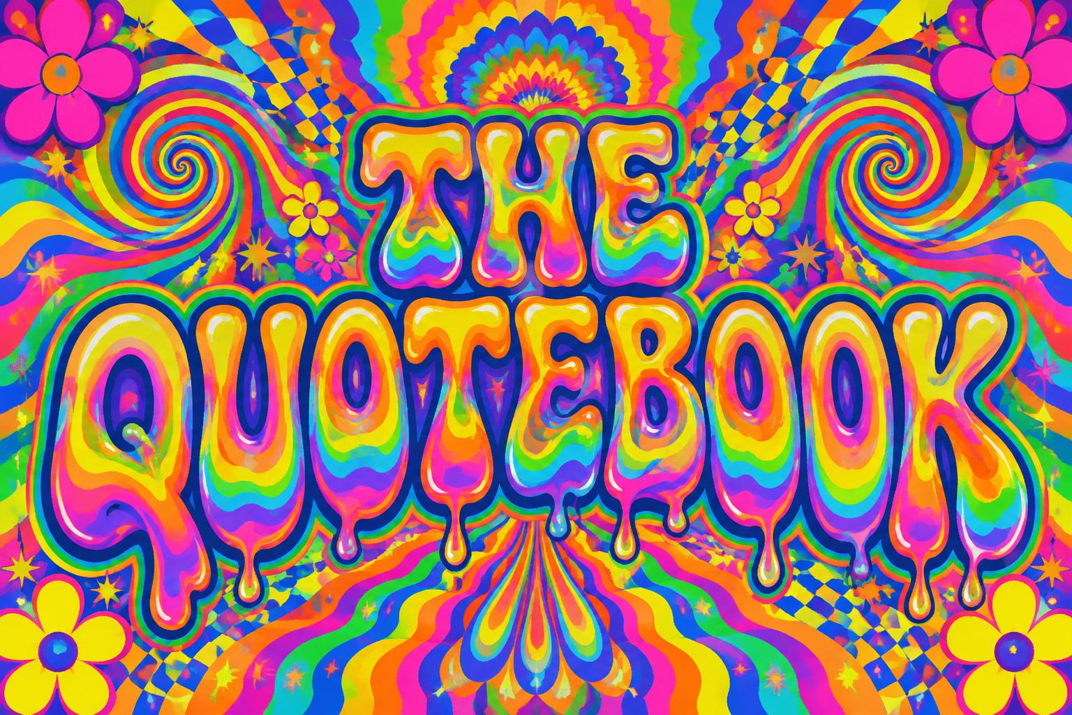 "THE QUOTEBOOK" — Psychedelic text effect