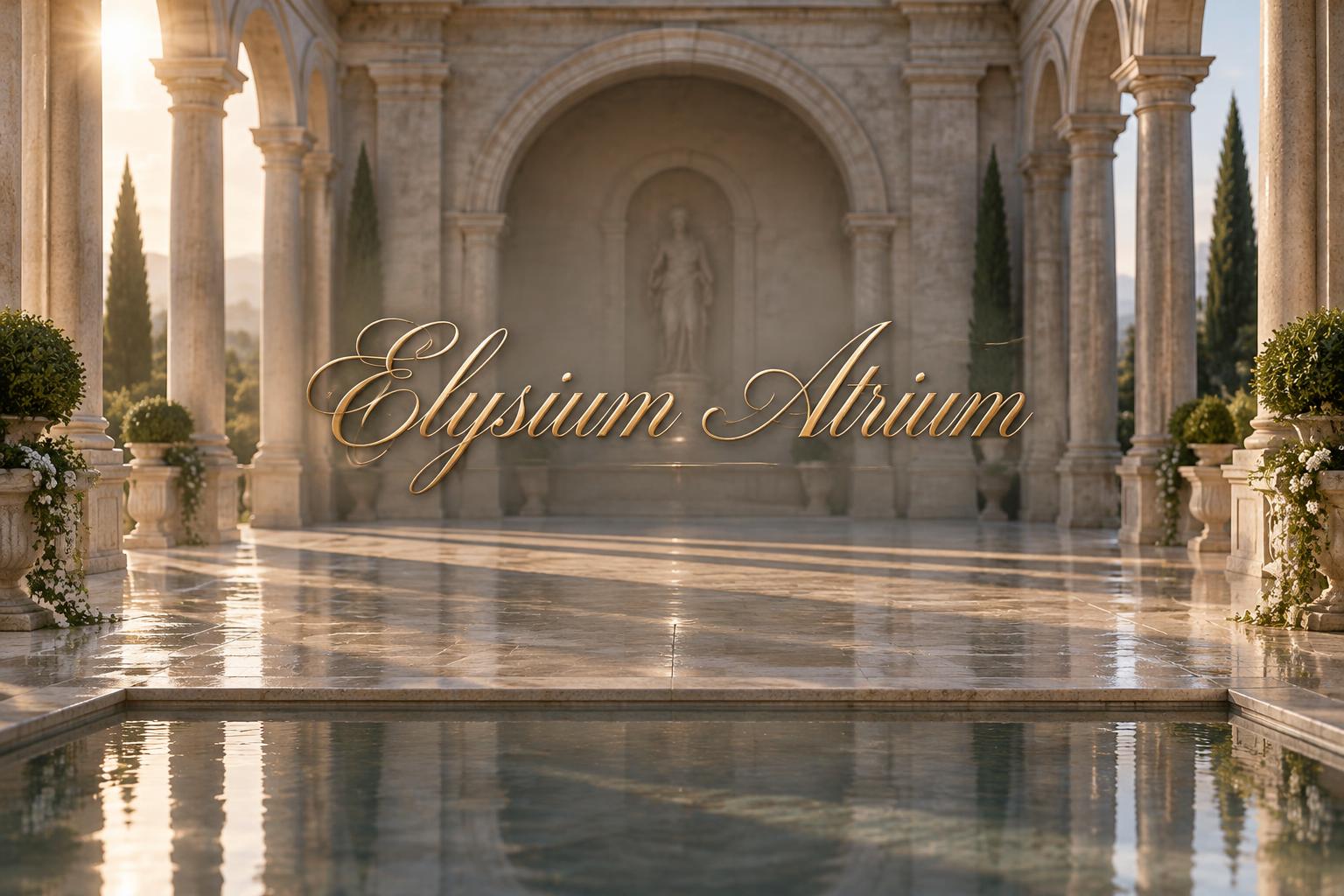 "Elysium Atrium" —  | AI Text Effect Generator