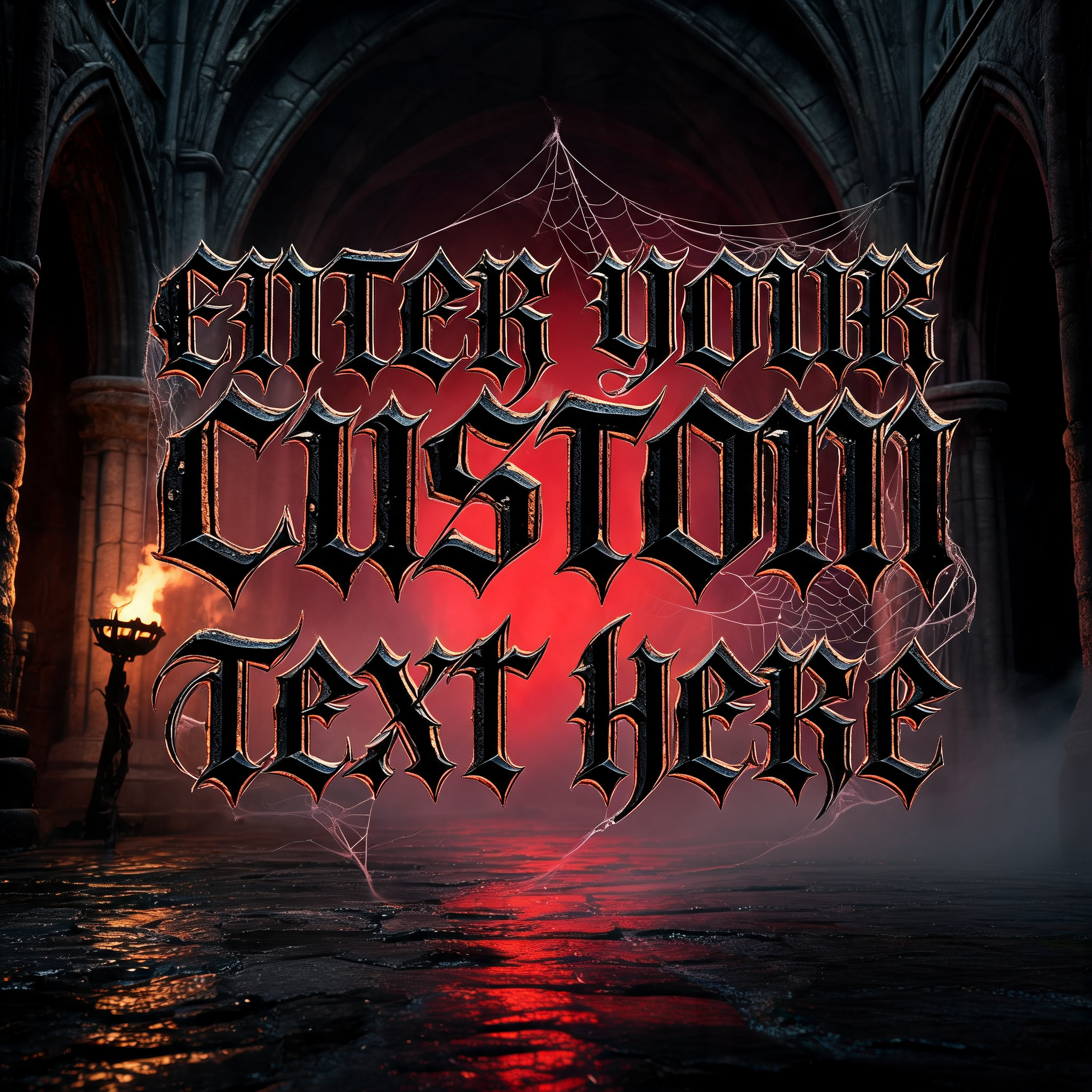 "ENTER YOUR CUSTOM TEXT HERE" — Gothic Font | AI Text Effect Generator