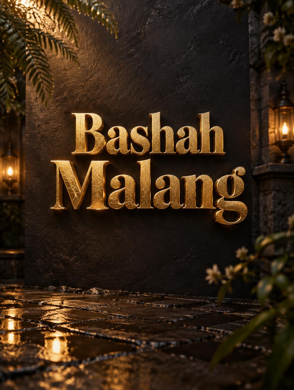 "Bashah Malang" —  | AI Text Effect Generator