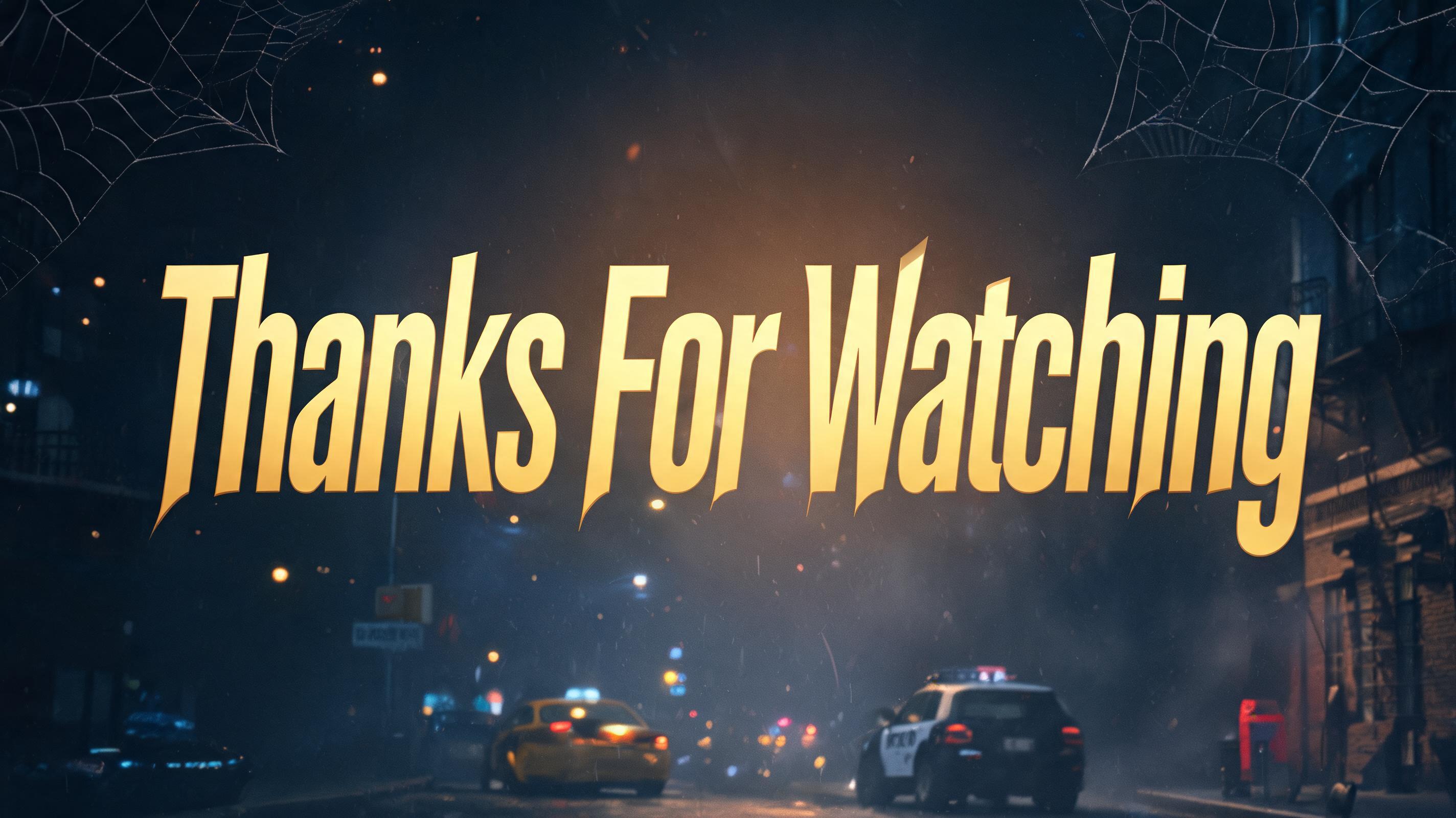 "Thanks For watching " — Spider Hero | AI Text Effect Generator
