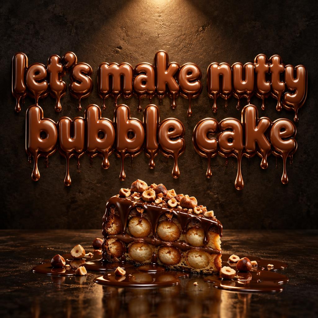 "let’s make nutty bubble cake" — Drip Font | AI Text Effect Generator