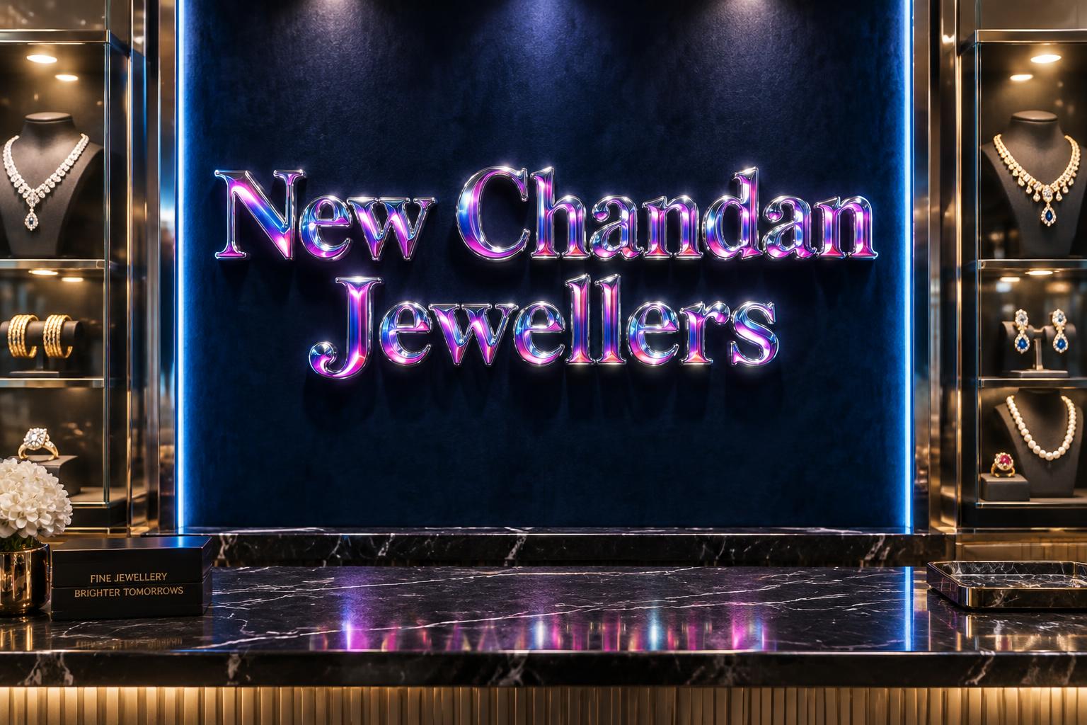 "New Chandan Jewellers" —  | AI Text Effect Generator