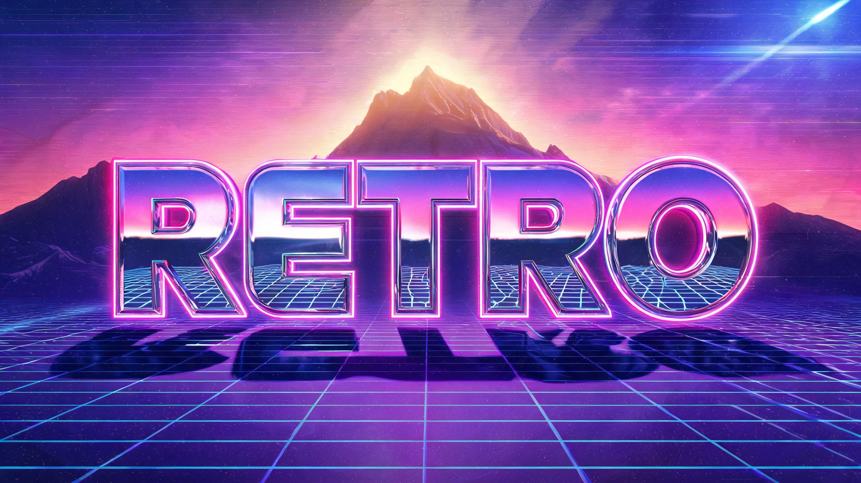 "RETRO" — Neon 80s | AI Text Effect Generator