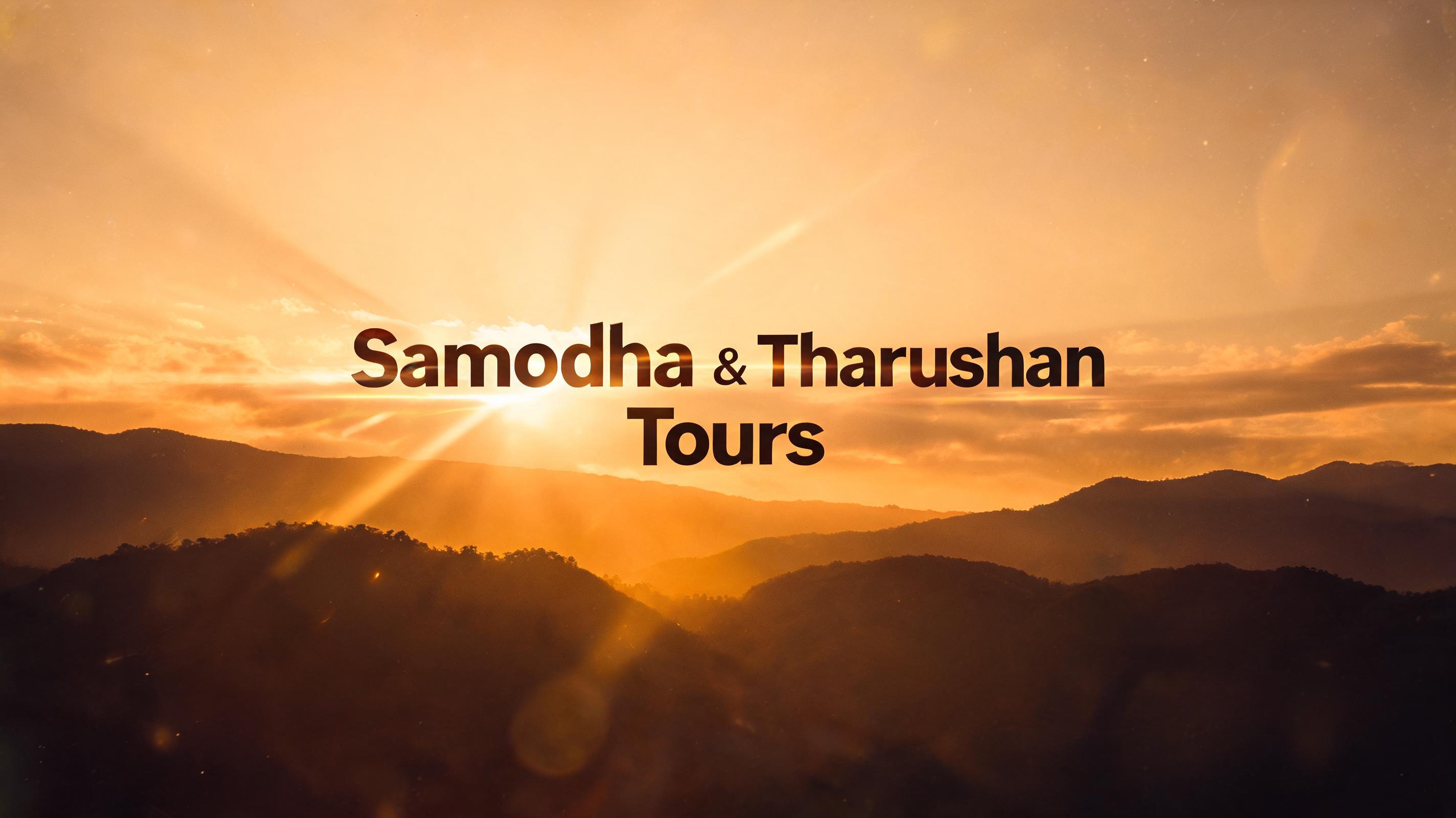 "Samodha & Tharushan Tours" — Cinematic | AI Text Effect Generator