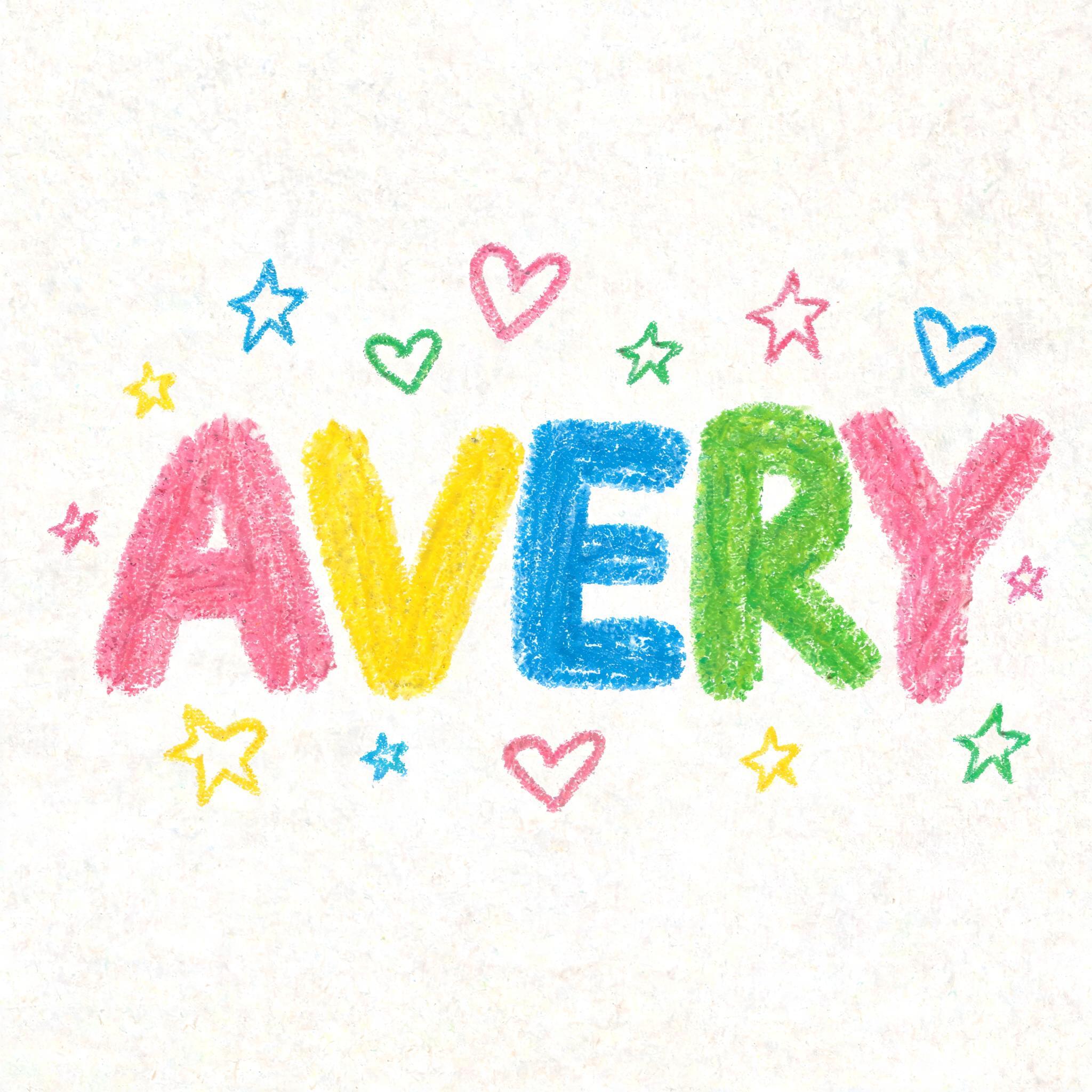 "Avery" — Kids Gift text effect