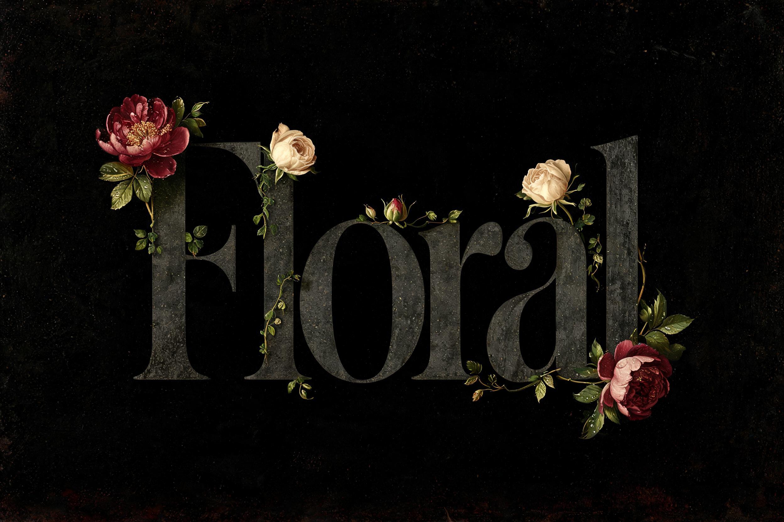 "Floral" — Floral | AI Text Effect Generator