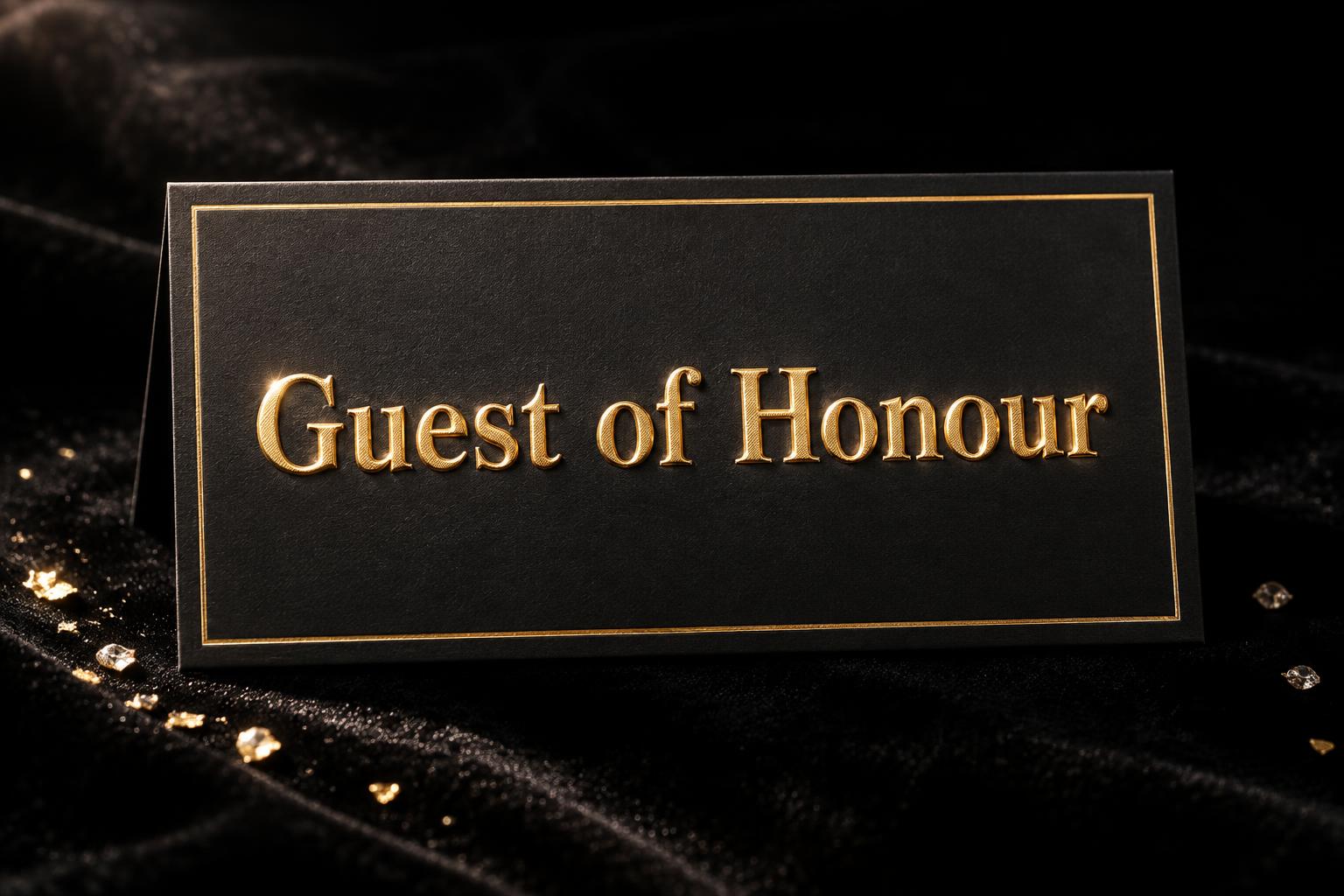 "Guest of Honour" — Luxury Gold | AI Text Effect Generator