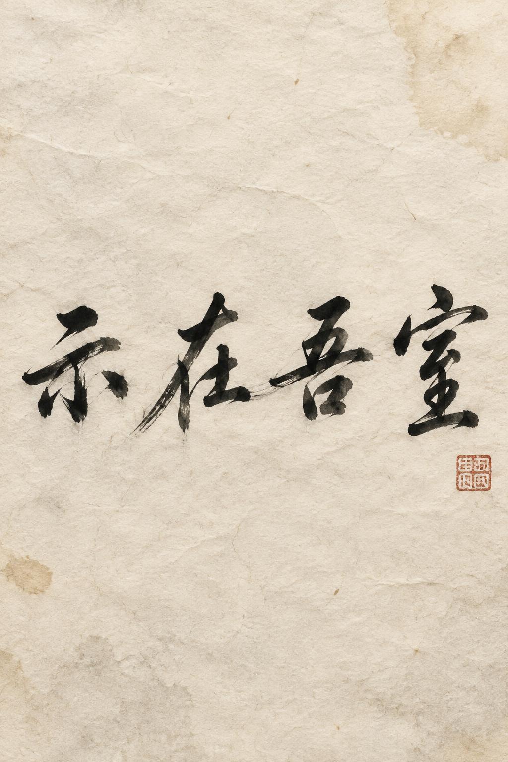 "示在吾室" — Brush Chinese Ink | AI Text Effect Generator