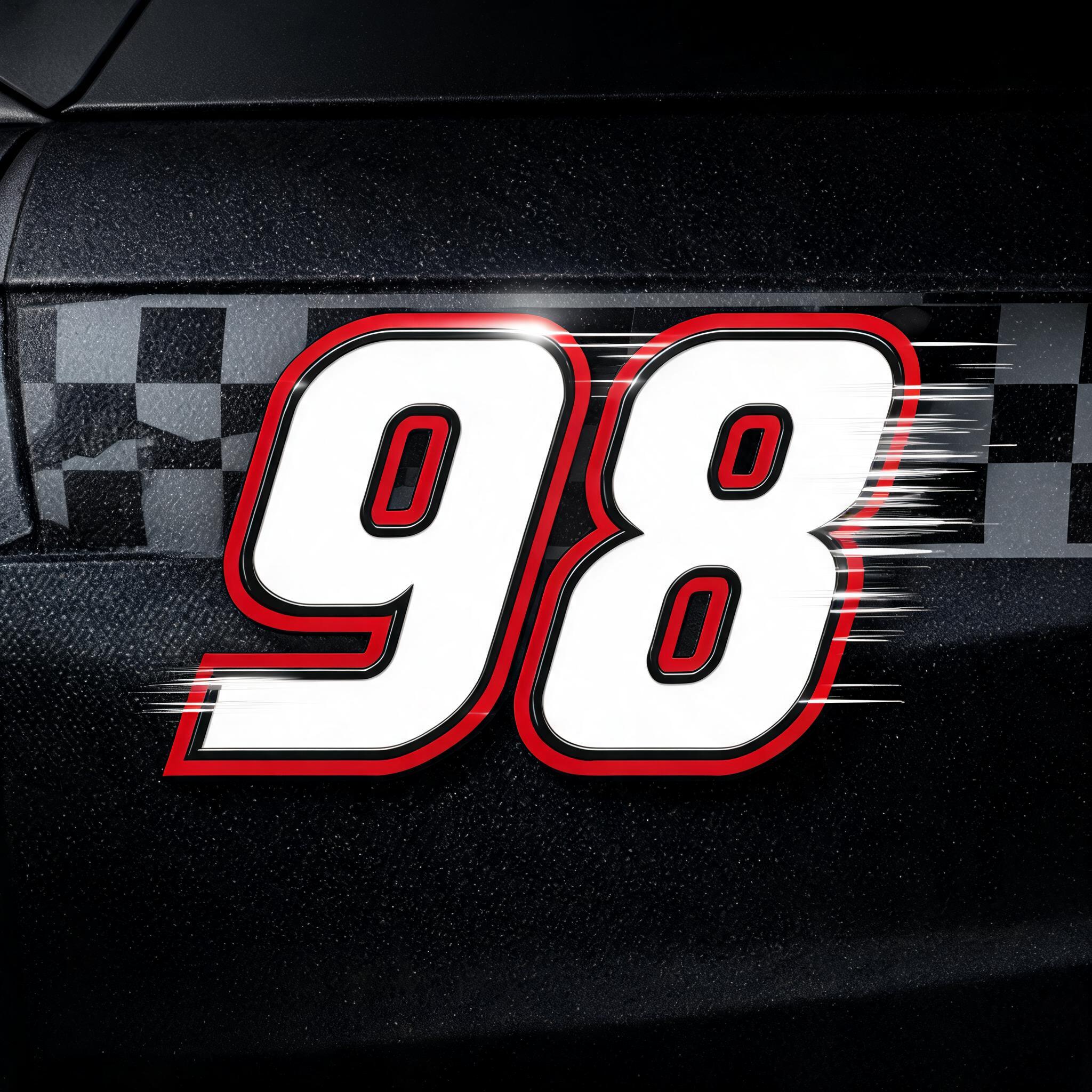 "98" — Racing | AI Text Effect Generator