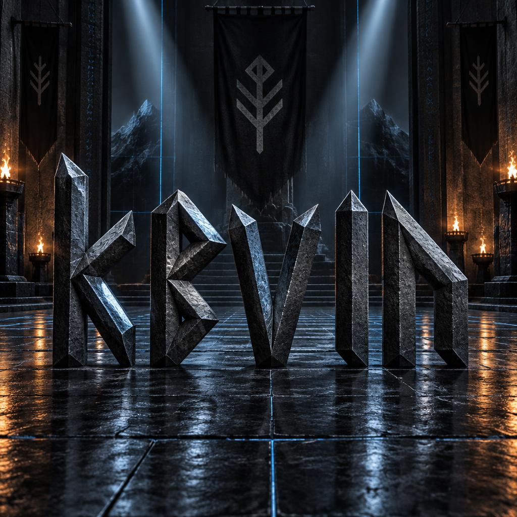 "kevin" — Viking Runic | AI Text Effect Generator