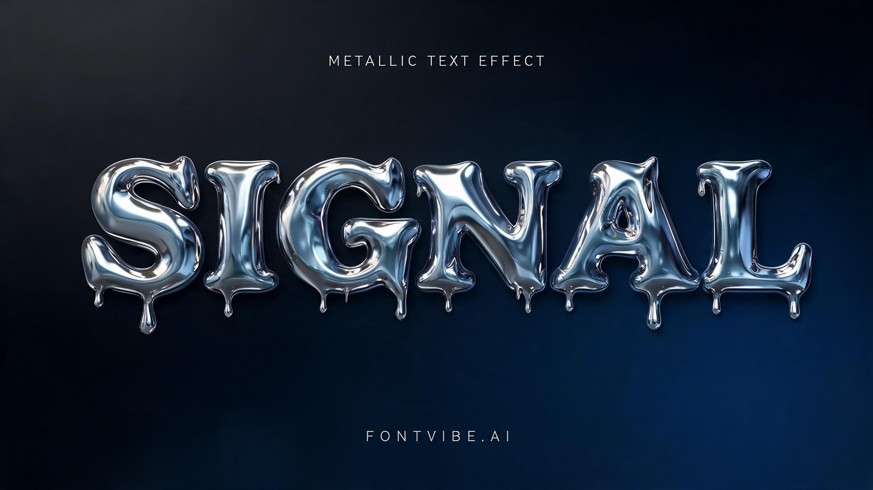 "SIGNAL" — Metallic | AI Text Effect Generator