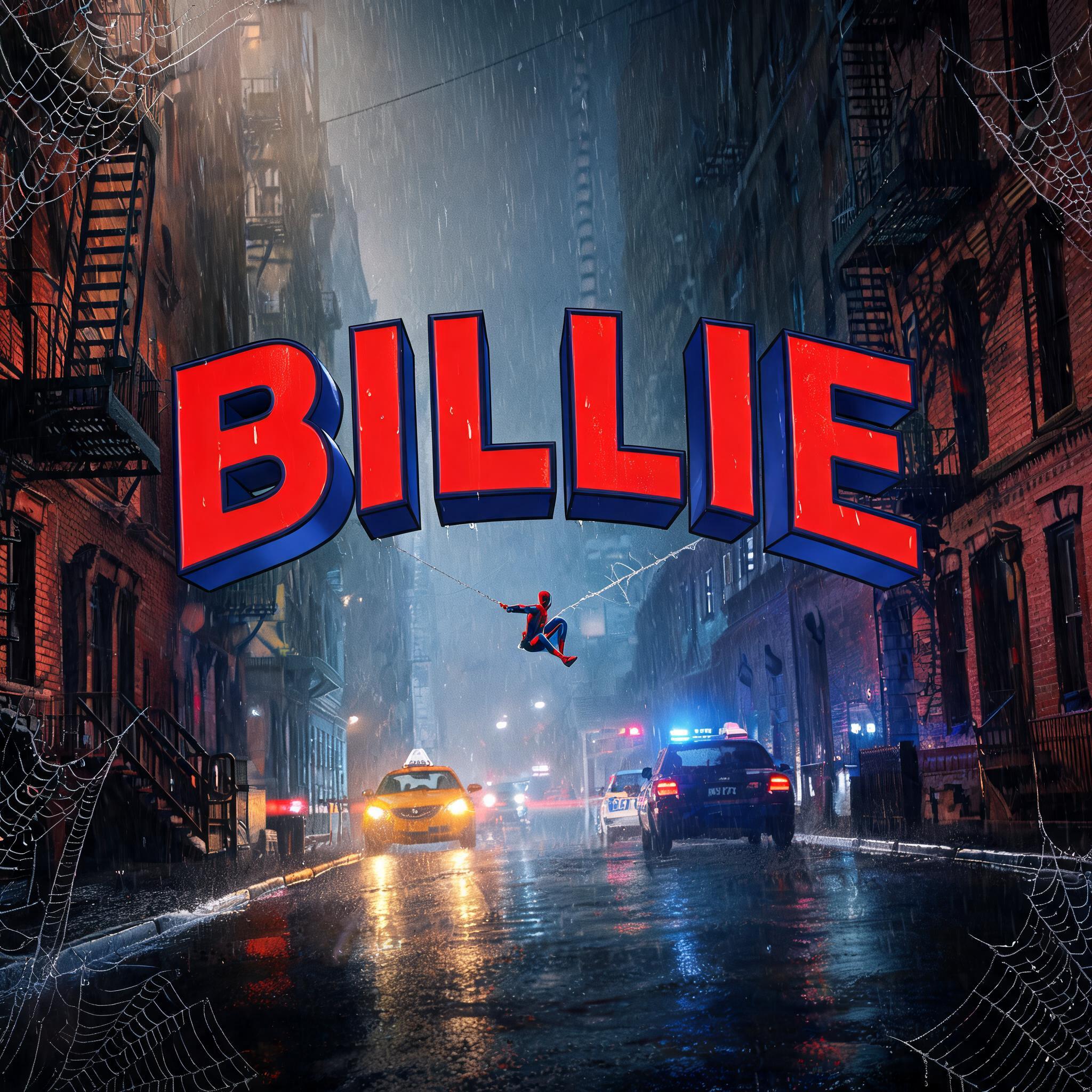 "BILLIE" — Spider Hero | AI Text Effect Generator