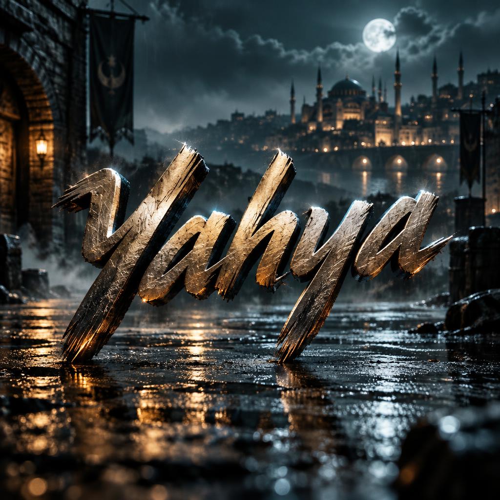 "Yahya" — Cinematic | AI Text Effect Generator