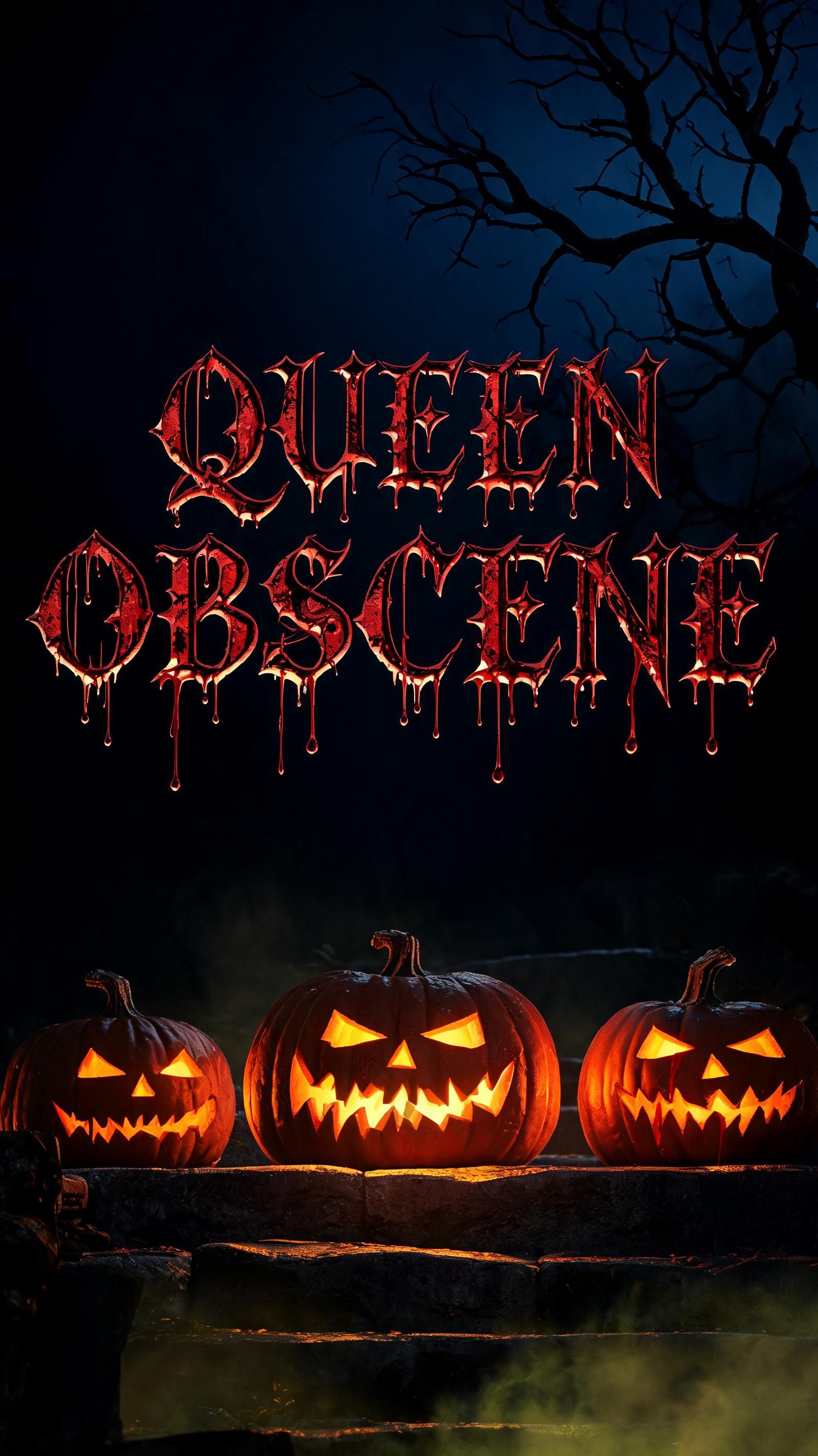 "Queen Obscene" — Horror | AI Text Effect Generator