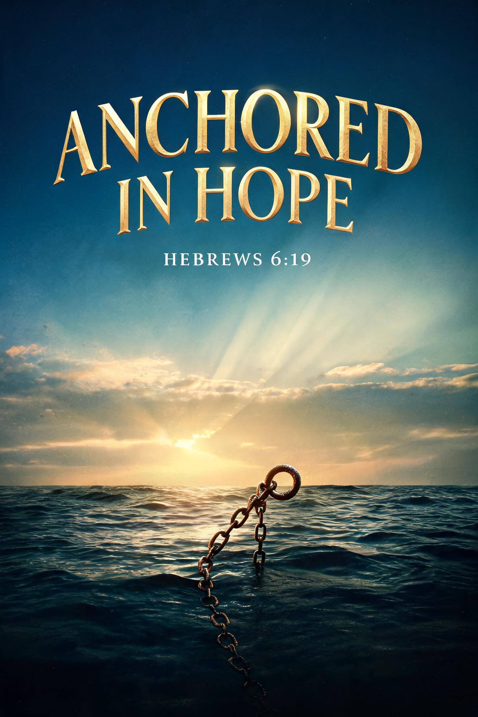 "ANCHORED IN HOPE 

HEBREWS 6:19" — Cinematic | AI Text Effect Generator