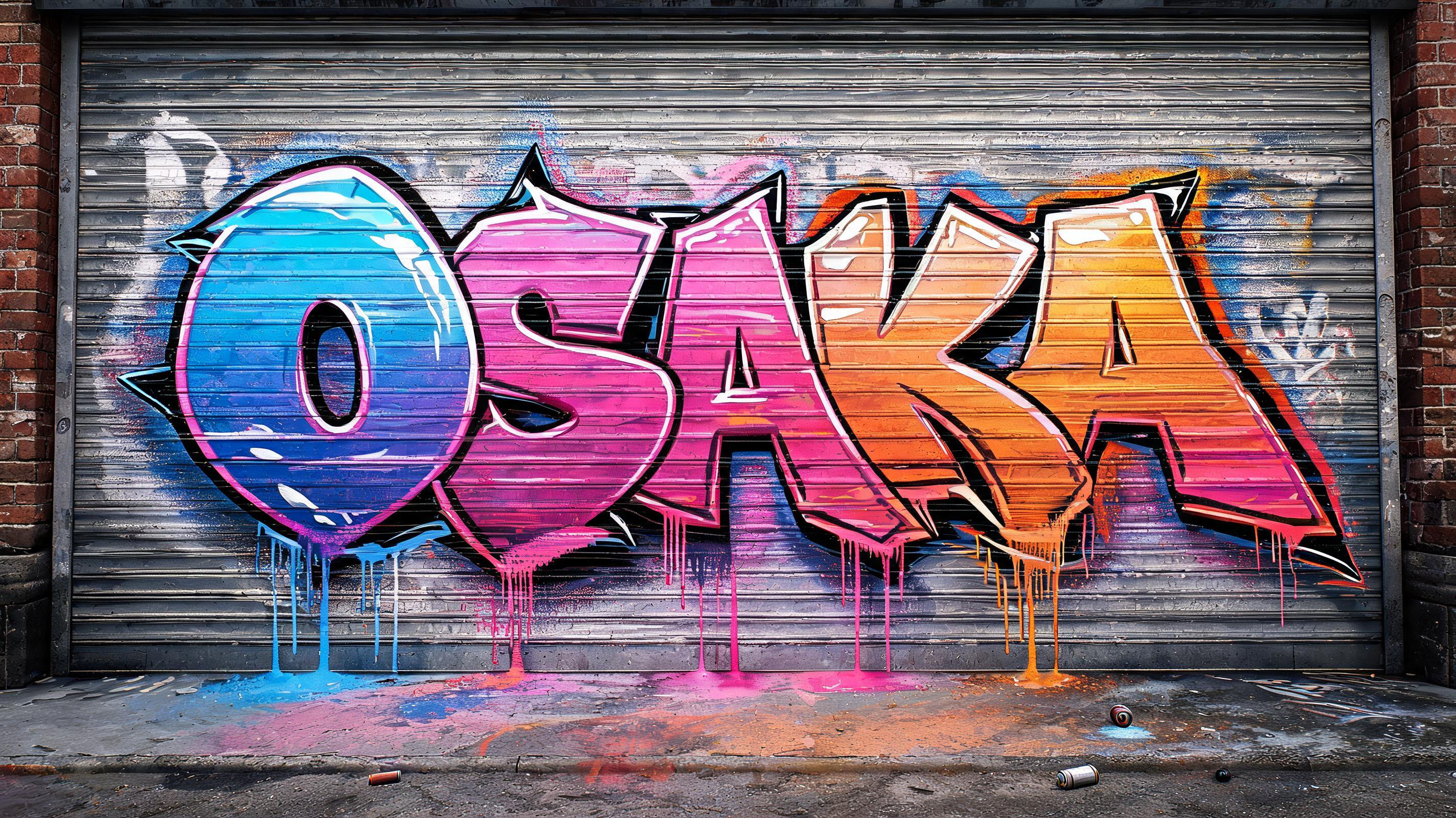 "OSAKA" — Graffiti | AI Text Effect Generator