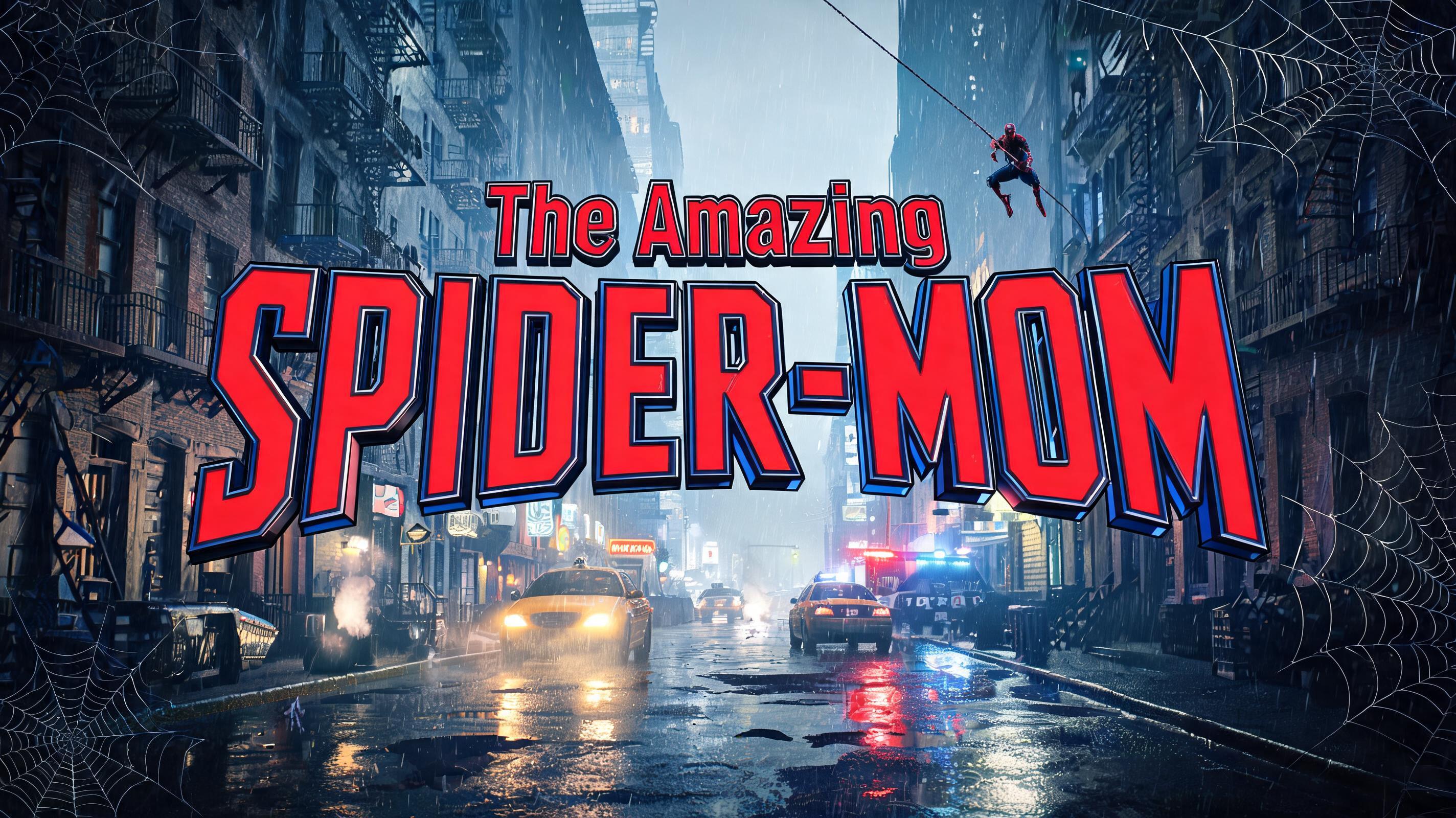 "The Amazing
SPIDER-MOM
" — Spider Hero text effect
