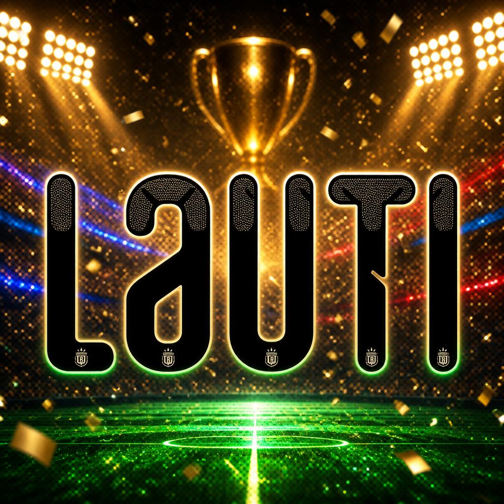 "LAUTI" — Sports Football | AI Text Effect Generator