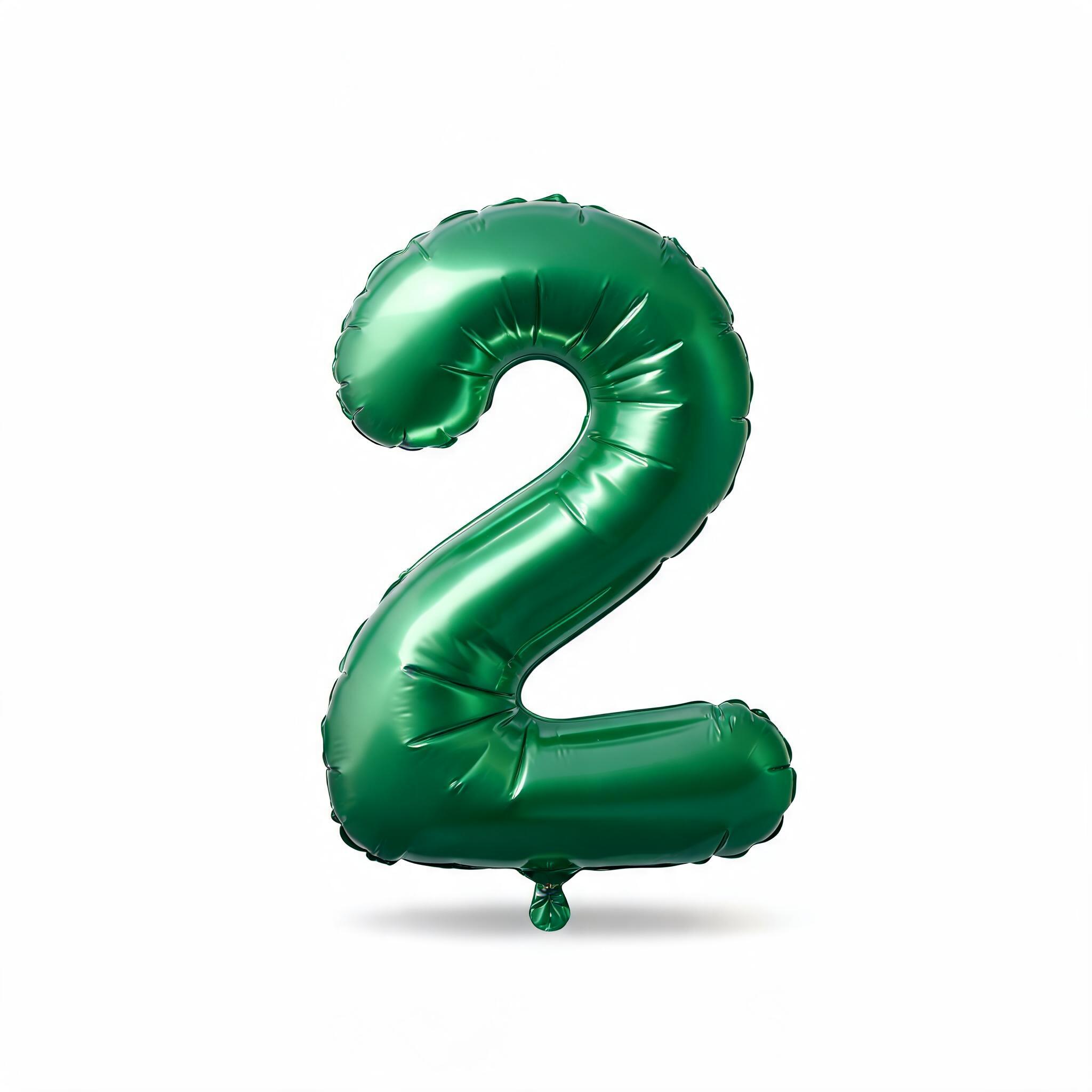 "Make me some balloon letters with the word "2" in green that will shine like green foil. The background is transparent." — Y2k Bubbly text effect