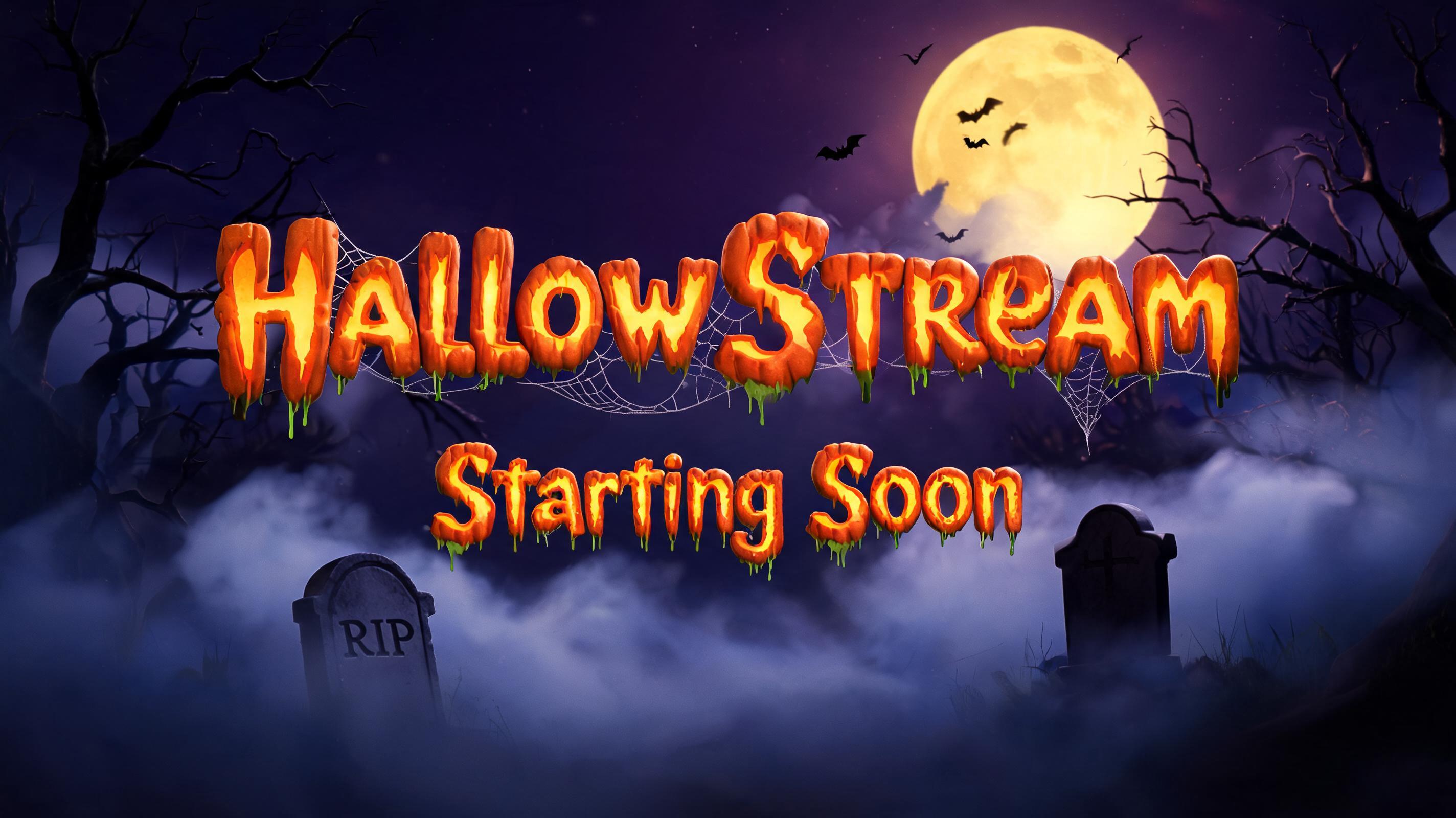 "HallowStream
Starting Soon" — Halloween | AI Text Effect Generator