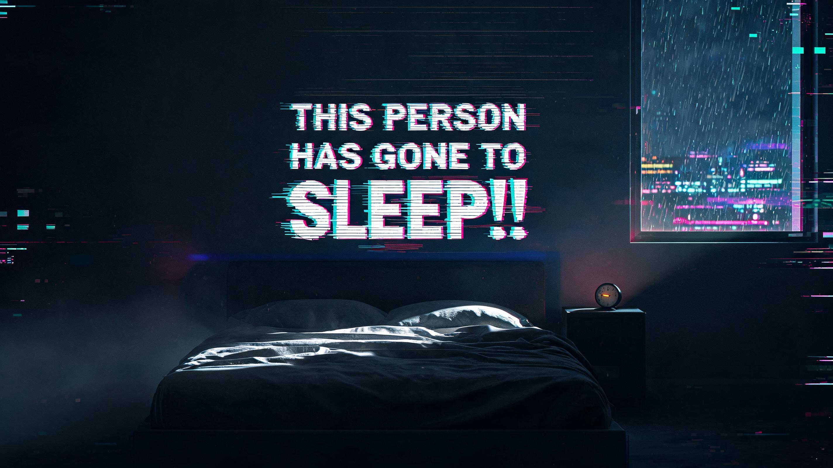 "THIS PERSON HAS GONE TO SLEEP!!" —  | AI Text Effect Generator