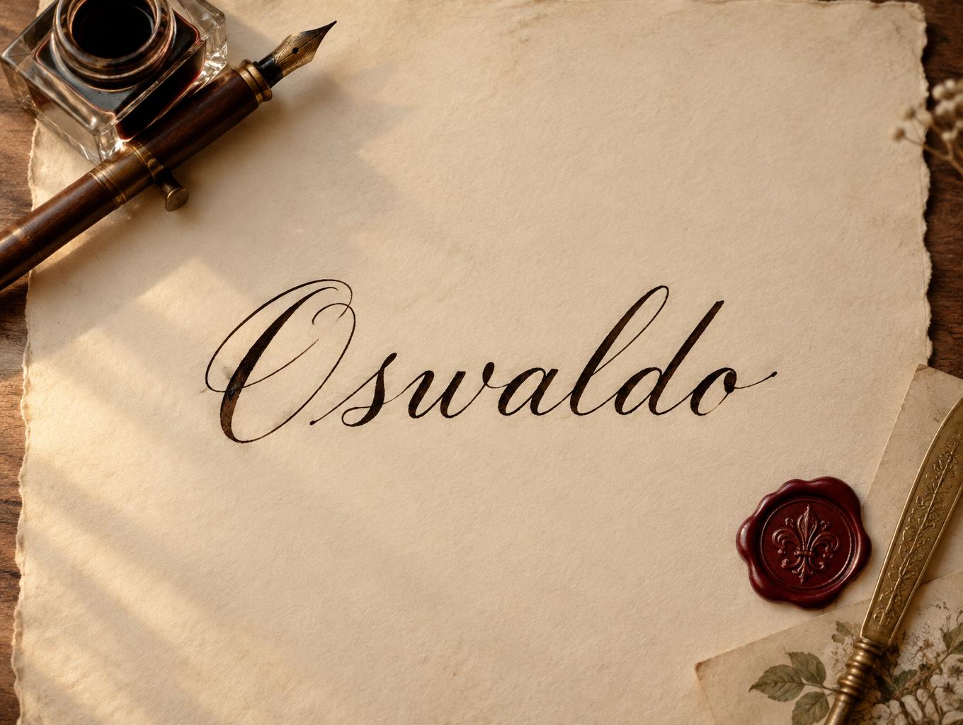 "Oswaldo" —  | AI Text Effect Generator