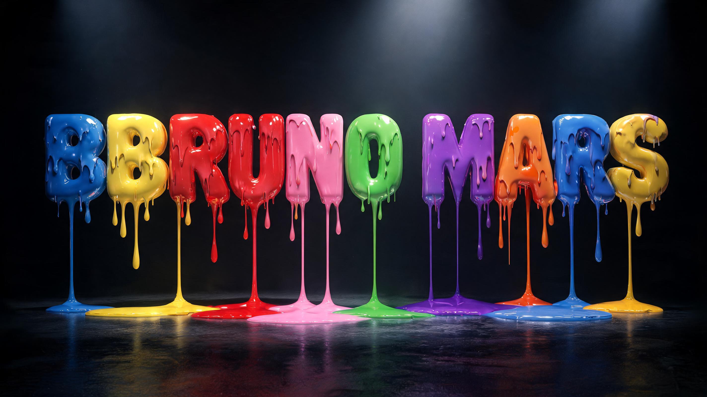 "BBRUNO MARS" — Drip Font | AI Text Effect Generator