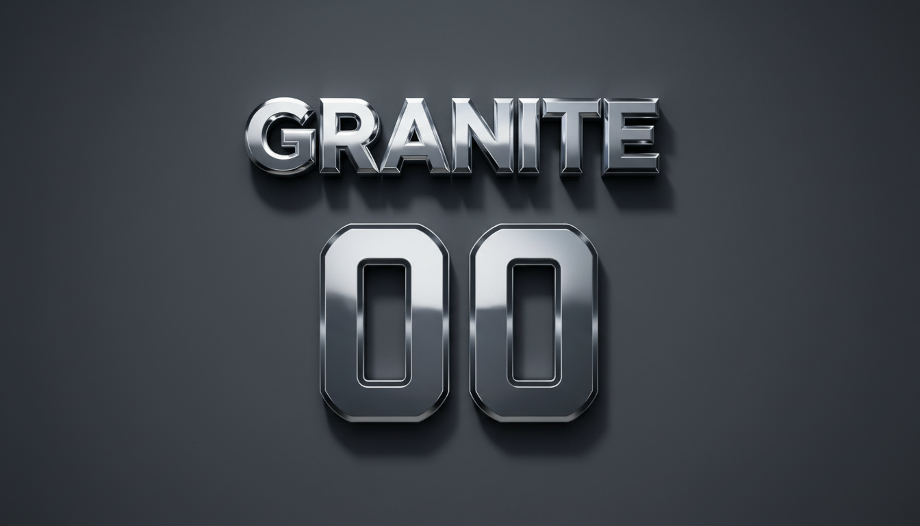 "GRANITE" — Chrome Metal 3d | AI Text Effect Generator