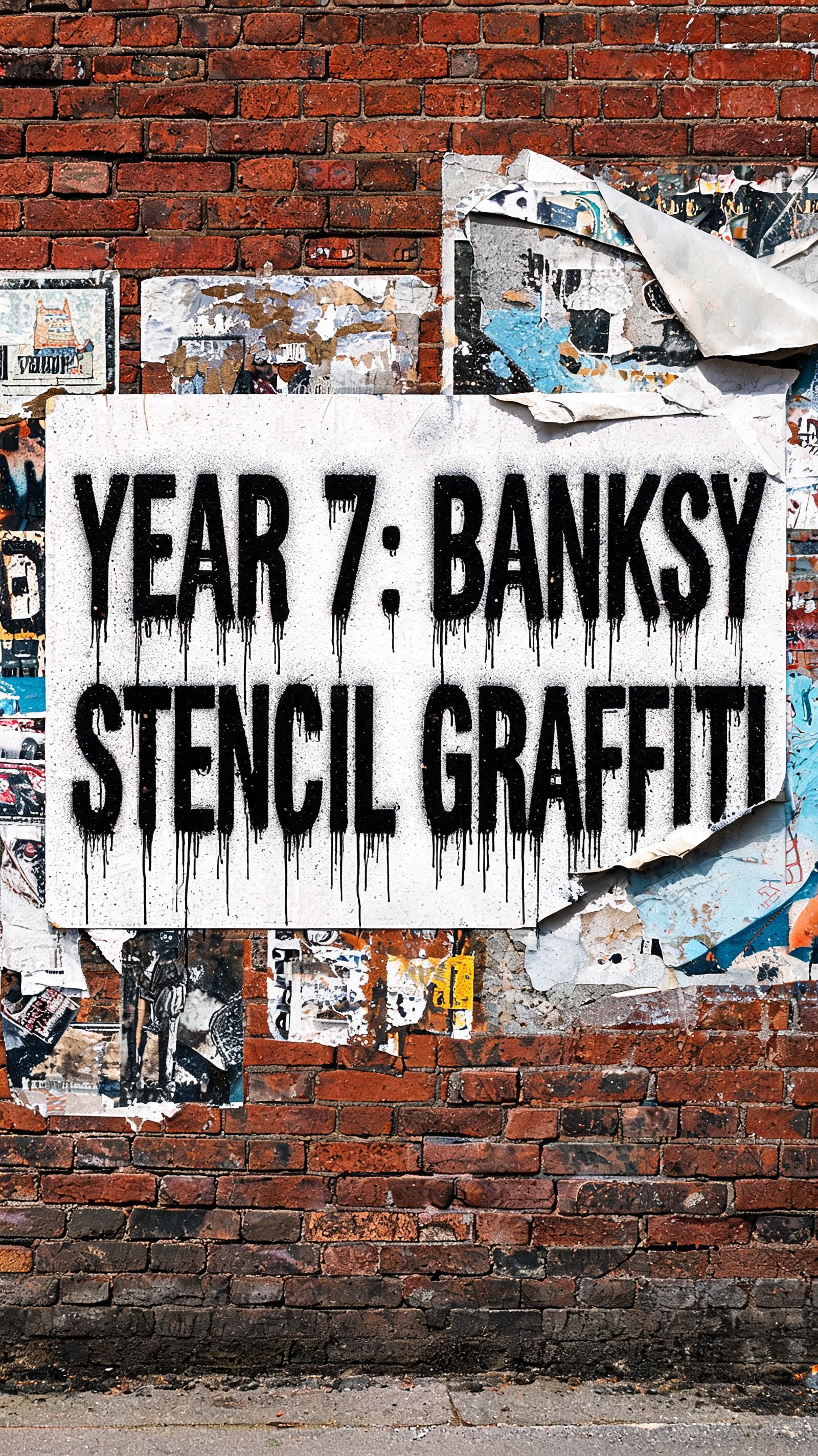 "YEAR 7: BANKSY
STENCIL GRAFFITI" — Graffiti | AI Text Effect Generator