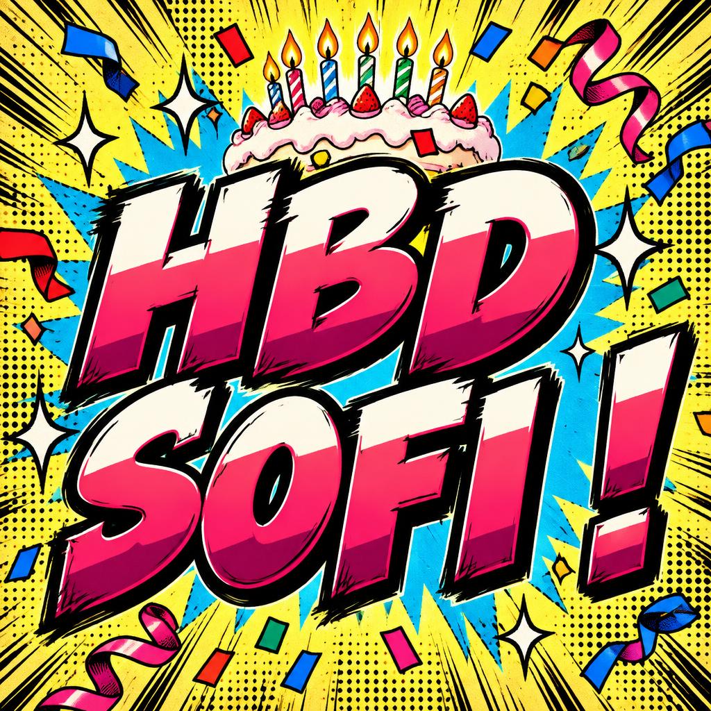 "HBD SOFI !" — Anime | AI Text Effect Generator